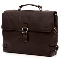 Montreal | Luxury Dark Brown Leather Satchel Bag