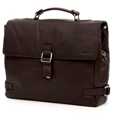 Montreal | Luxury Dark Brown Leather Satchel Bag