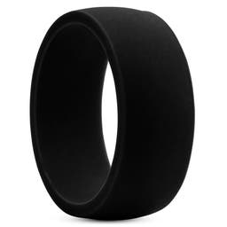 Czarny klasyczny silikonowy pierścionek