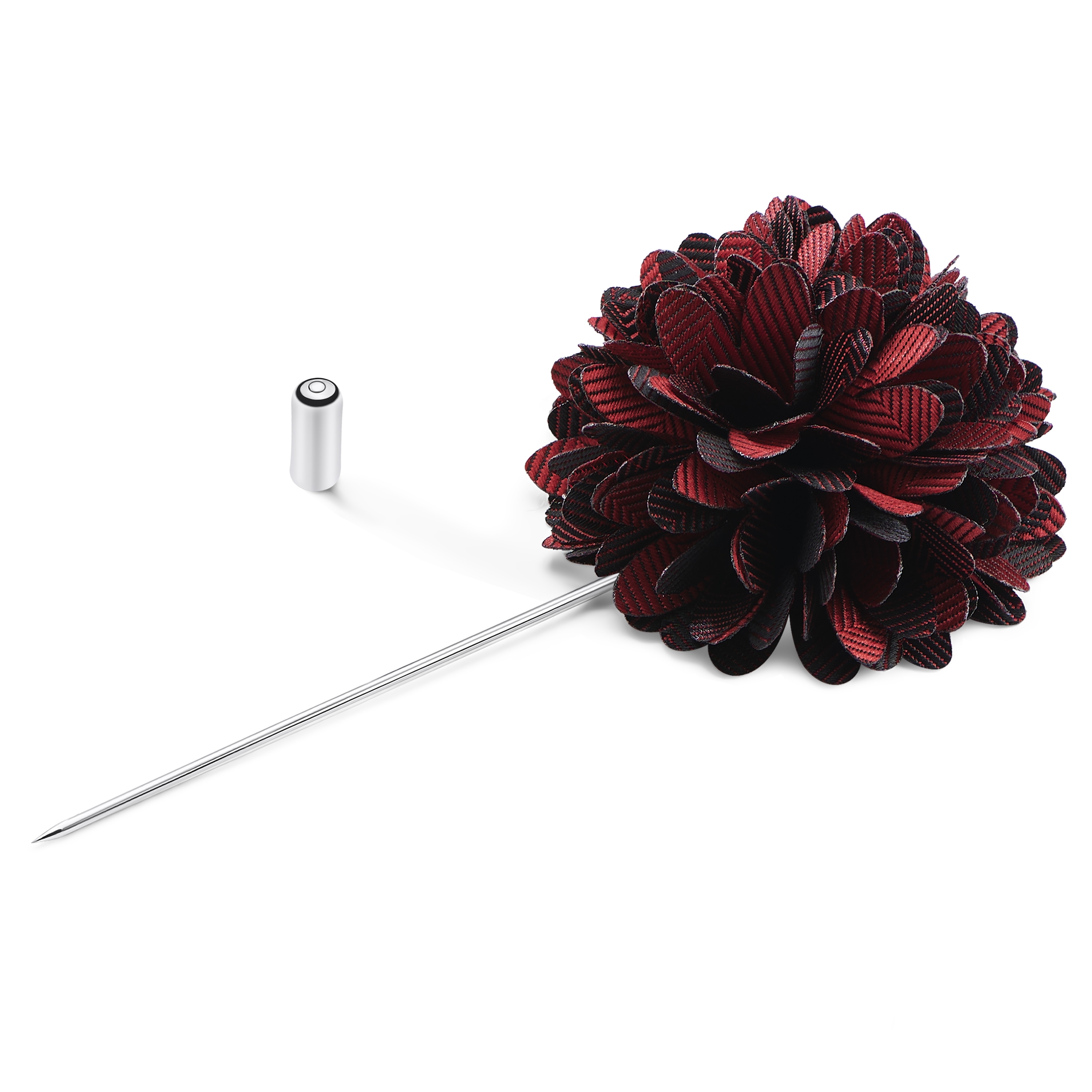 Magnolia | Spilla da giacca a fiore rosso intenso - 2