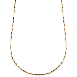 Essentials | Collar de cadena de caja curva dorado de 2 mm