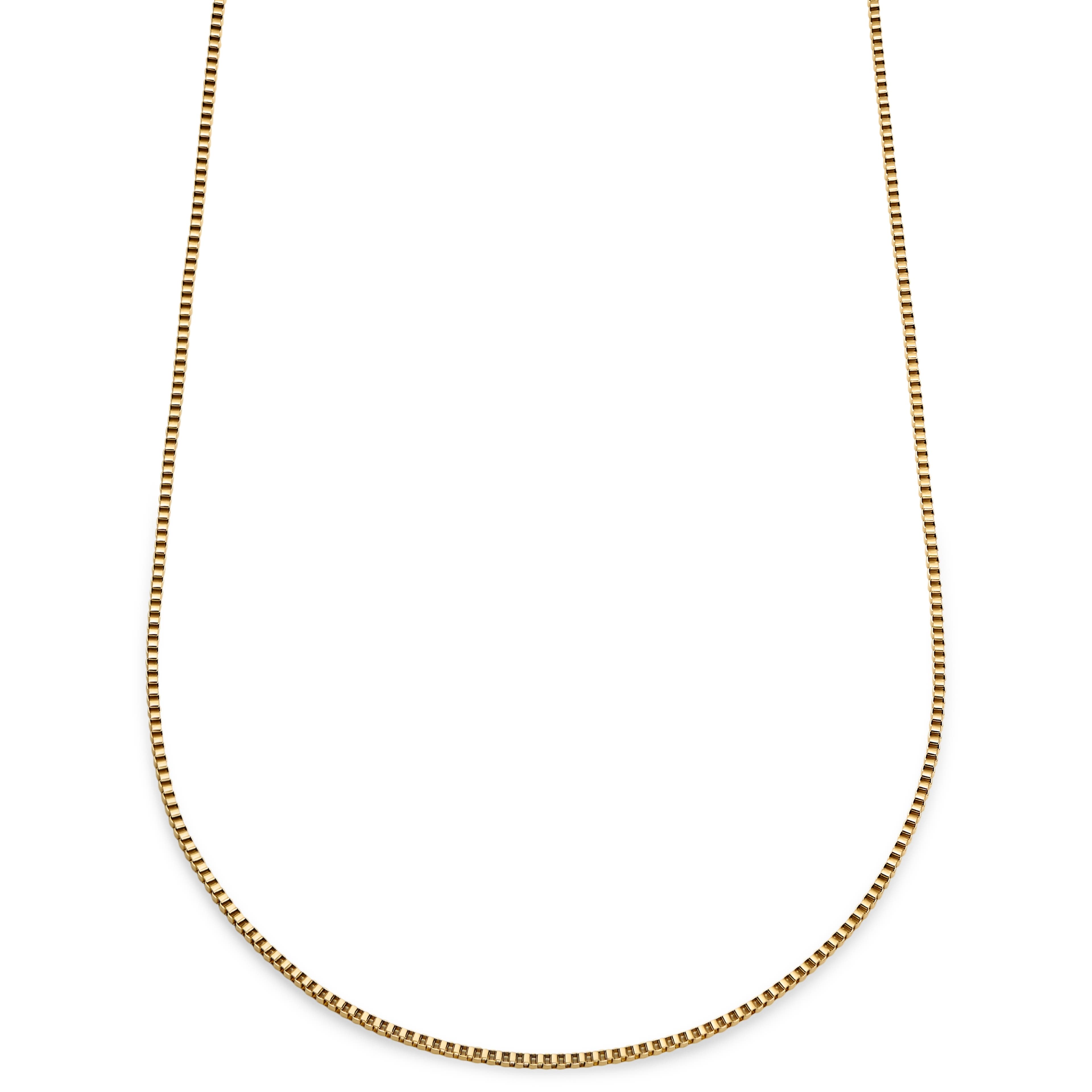 Essentials | 2 mm Guldfärgat Halsband med Fyrkantiga Boxlänkar