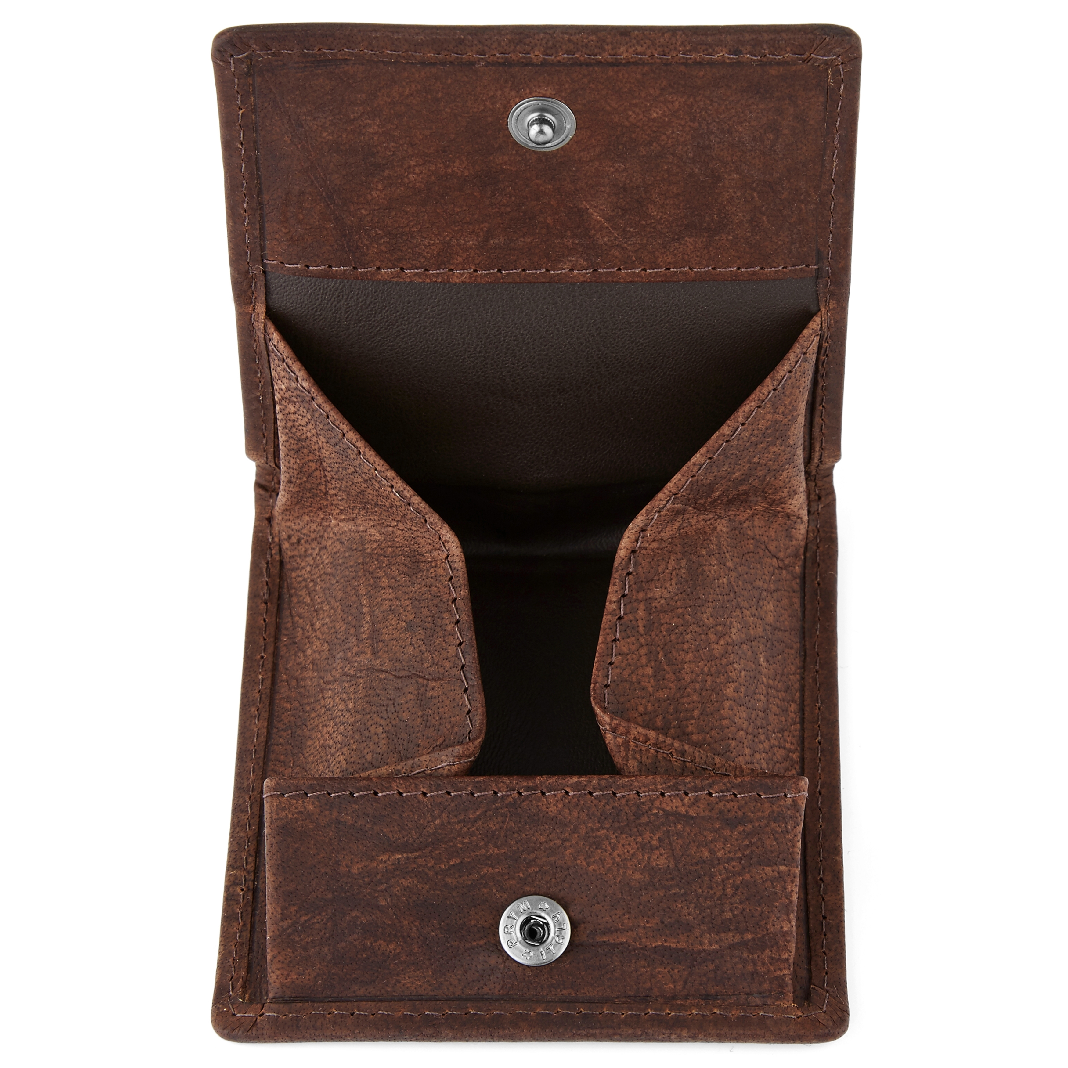 Monedero de cuero marrón Oxford - 2