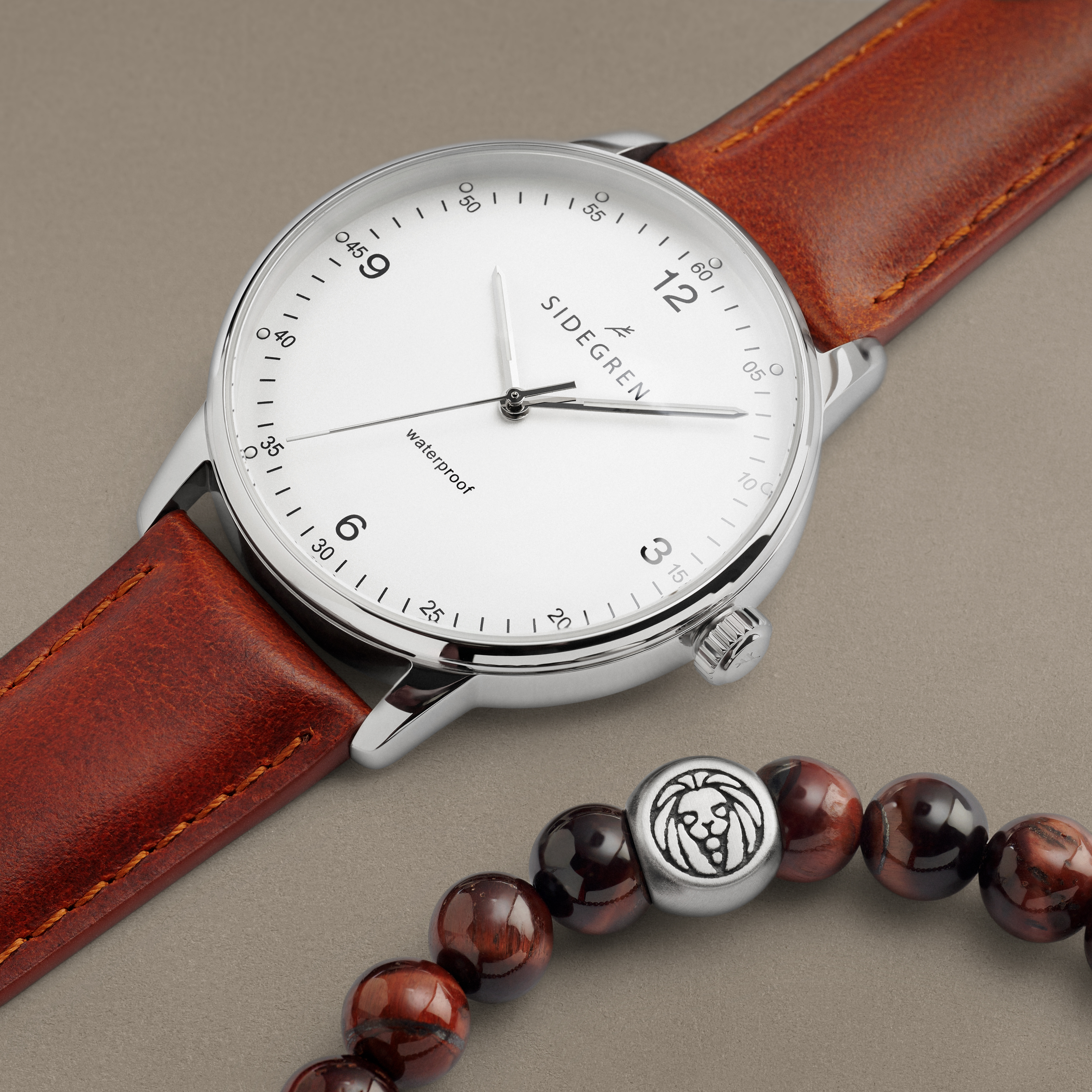 Minimalistisk Ur & Tigerøje Armbånd Gaveæske - 4