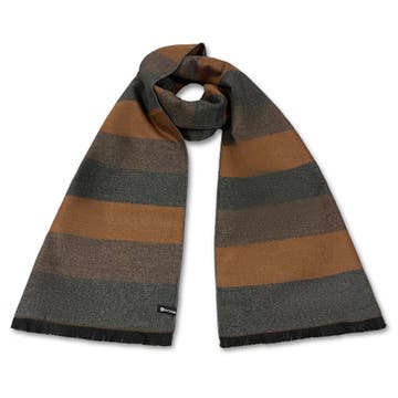 Metro | Γκρι & πορτοκαλί ριγέ κασκόλ για κοστούμι Metro | Γκρι & πορτοκαλί ριγέ κασκόλ για κοστούμι