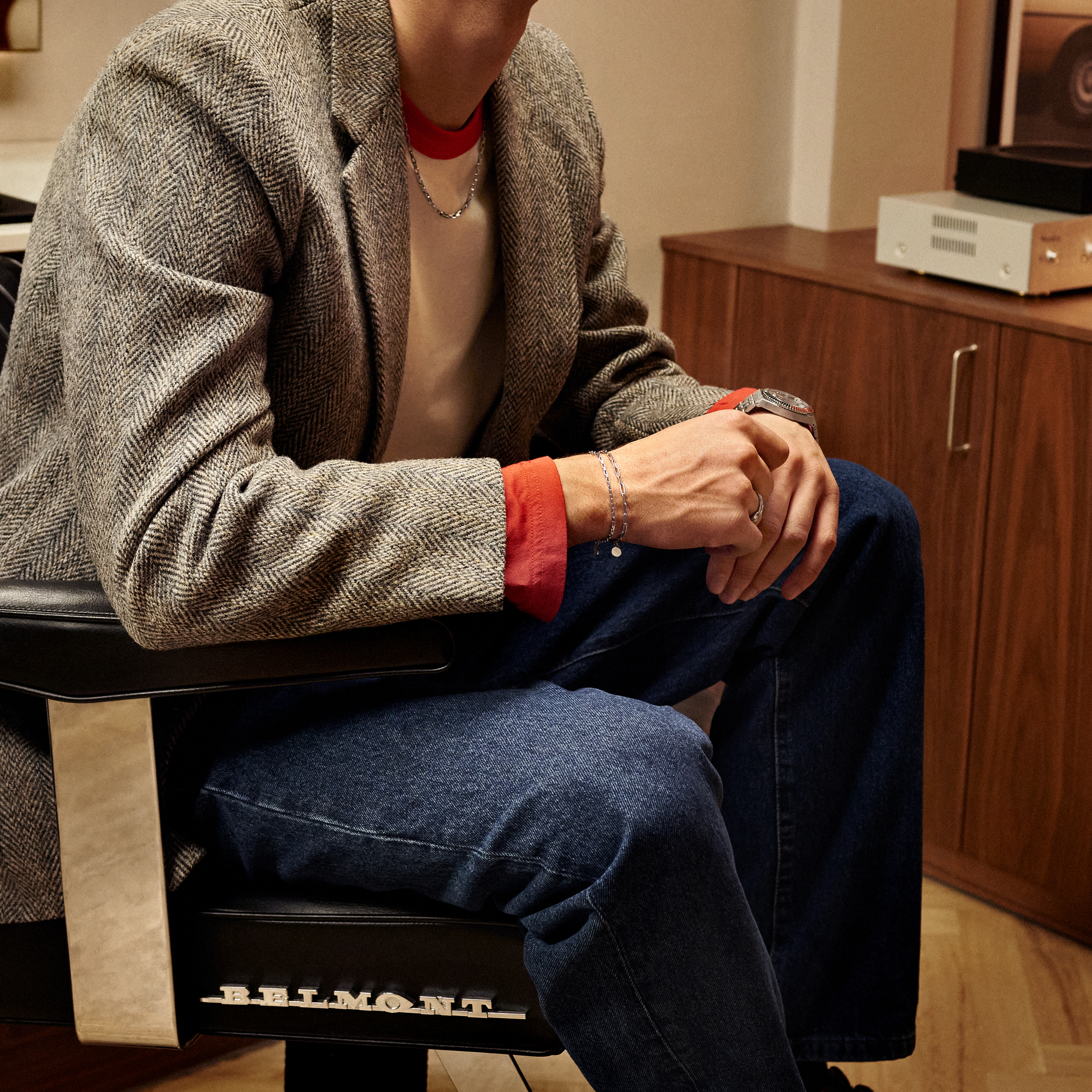 New Classics | Ezüst tónusú rozsdamentes acél gemkapocs lánc karkötő 3 mm - 3