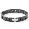 Modern Black Stainless Steel Link Bracelet