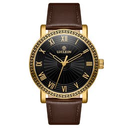 Hydra | Reloj de acero inoxidable estilo retro marrón