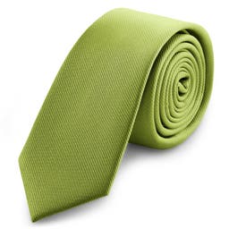 Cravată verde marin ripsată îngustă de 6 cm