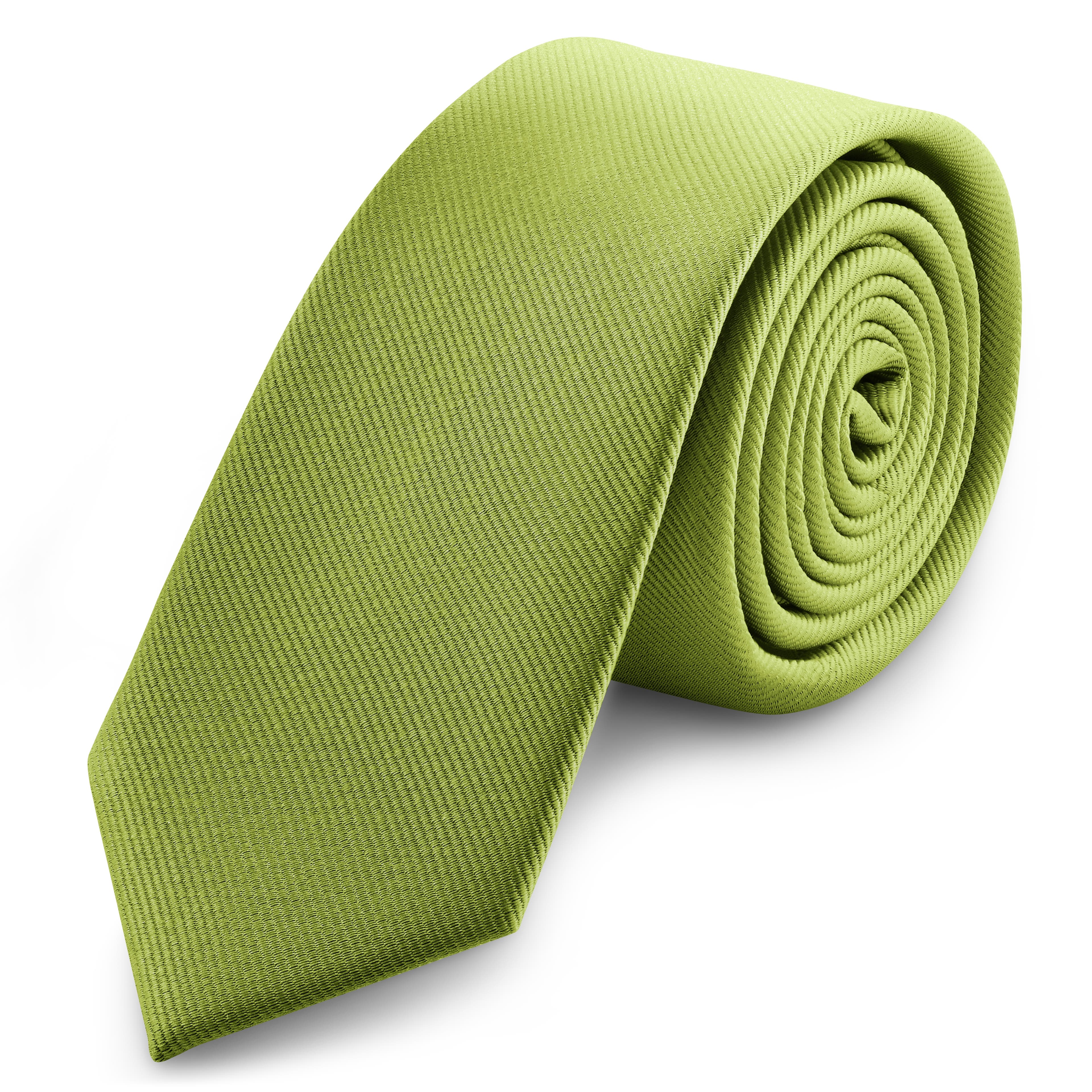 6cm úzká rypsová kravata v barvě mořské zeleně