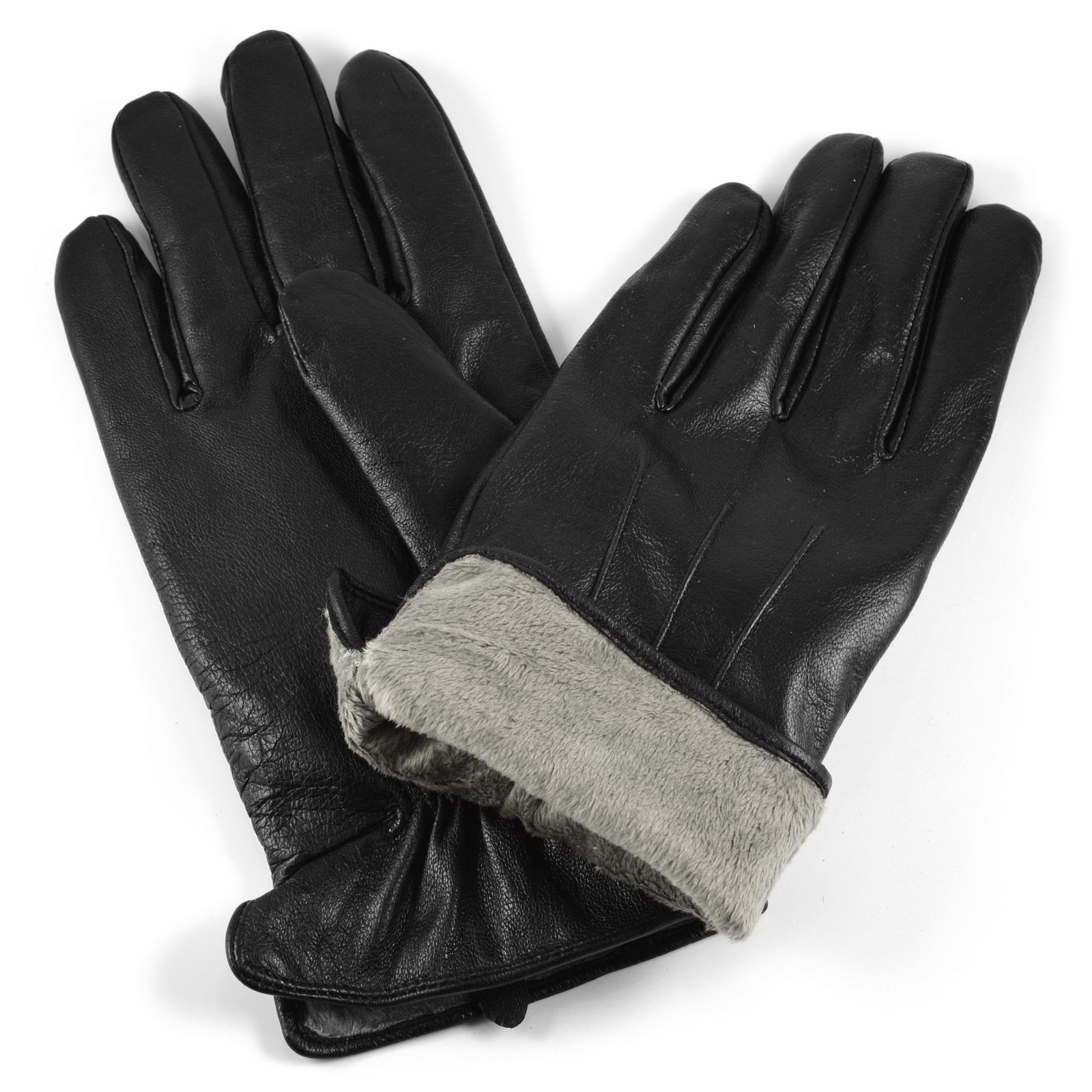 Ravenzwarte Lederen Handschoenen - 2