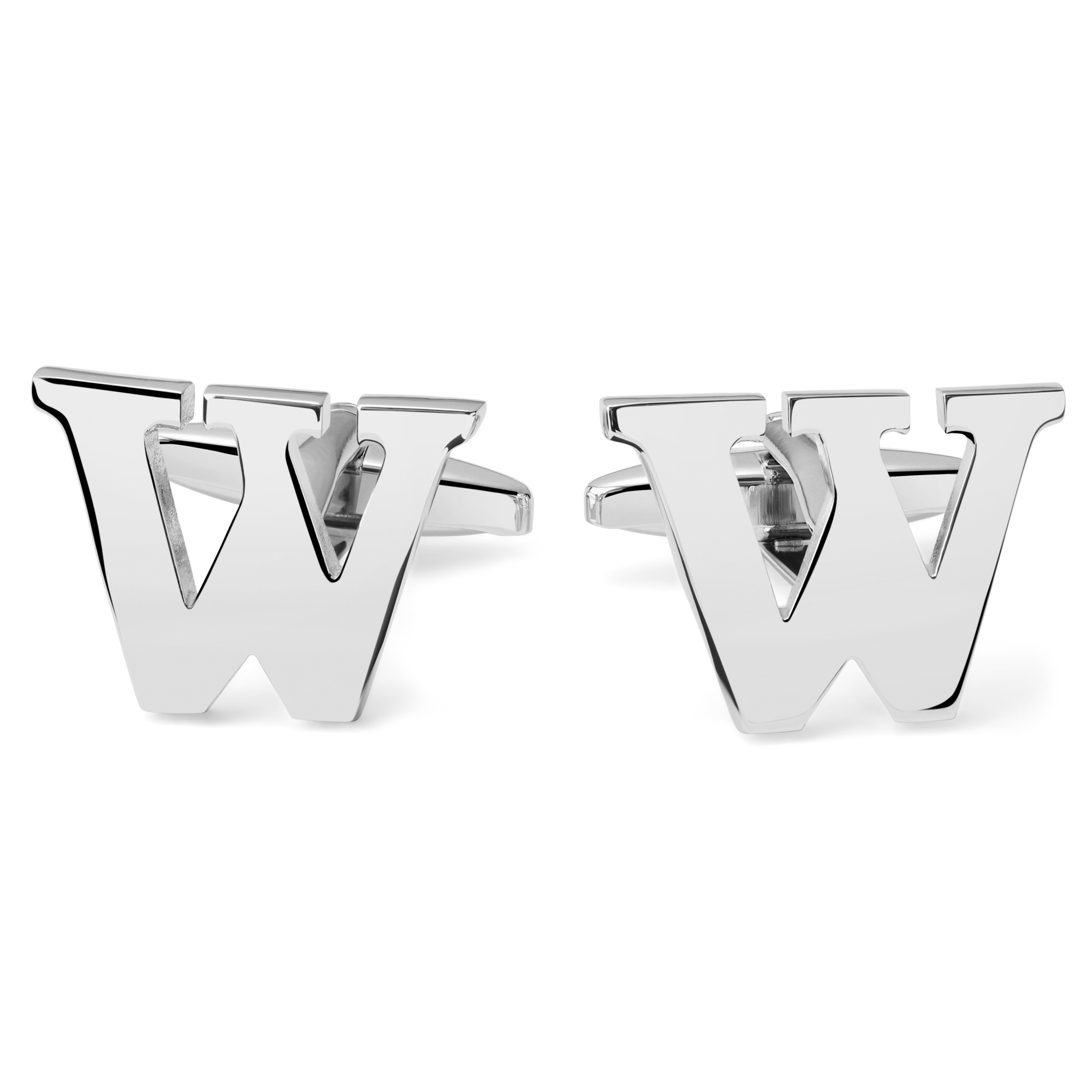 Letter W Initial Cufflinks Letter W Initial Cufflinks