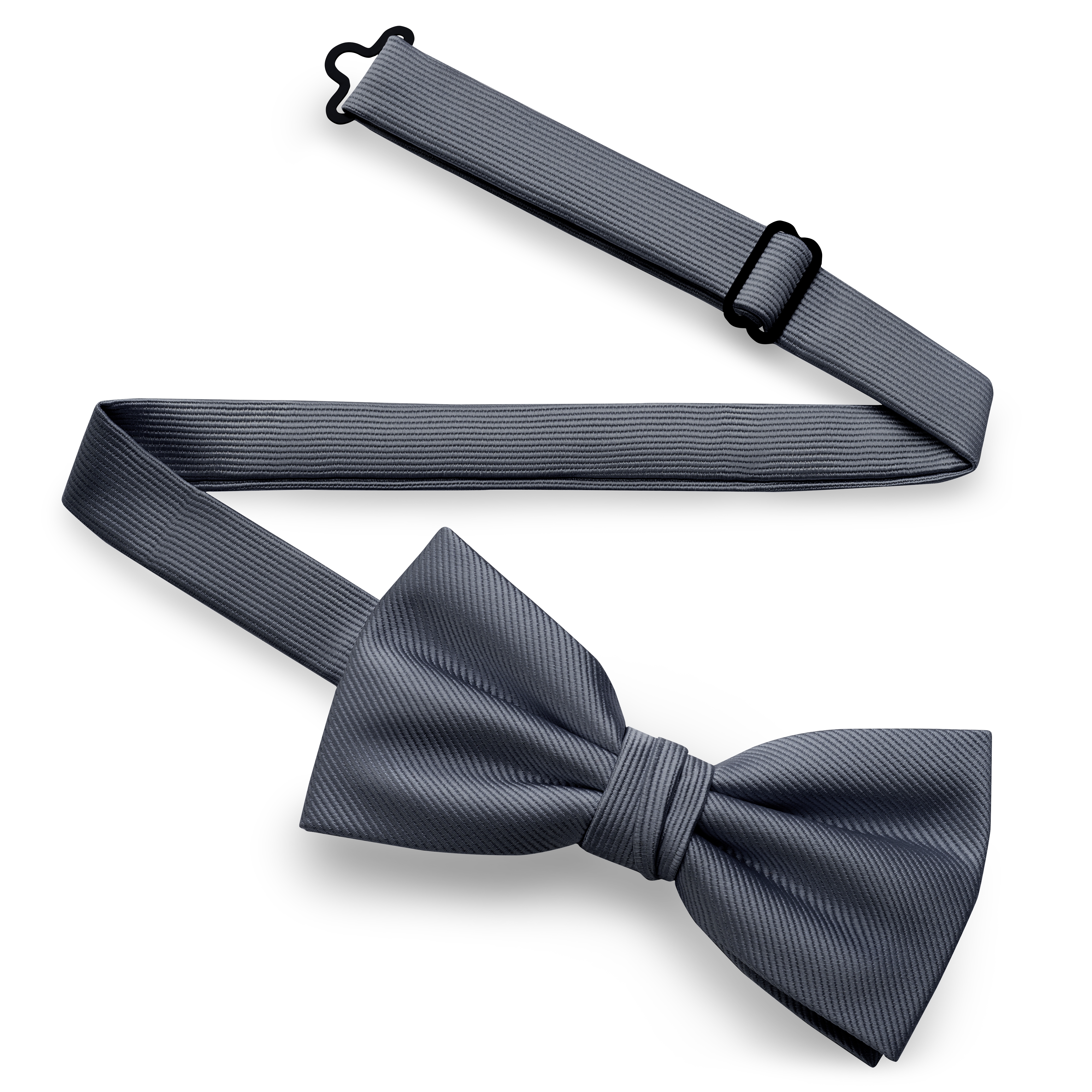 Graphite Pre-Tied Grosgrain Bow Tie - 3