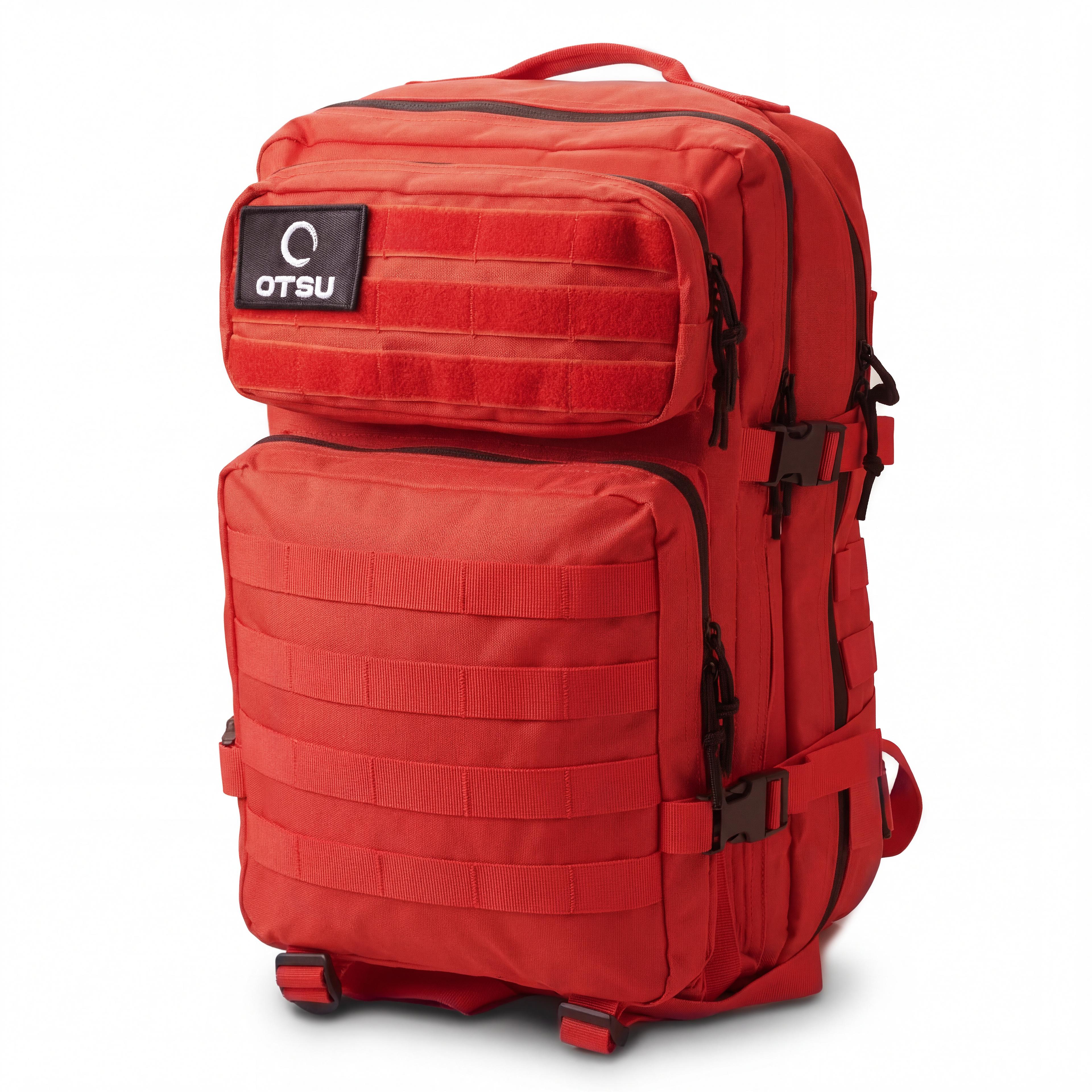Expedition | Roter taktischer Rucksack mit 40 L Volumen und Patch-Fläche Expedition | Roter taktischer Rucksack mit 40 L Volumen und Patch-Fläche