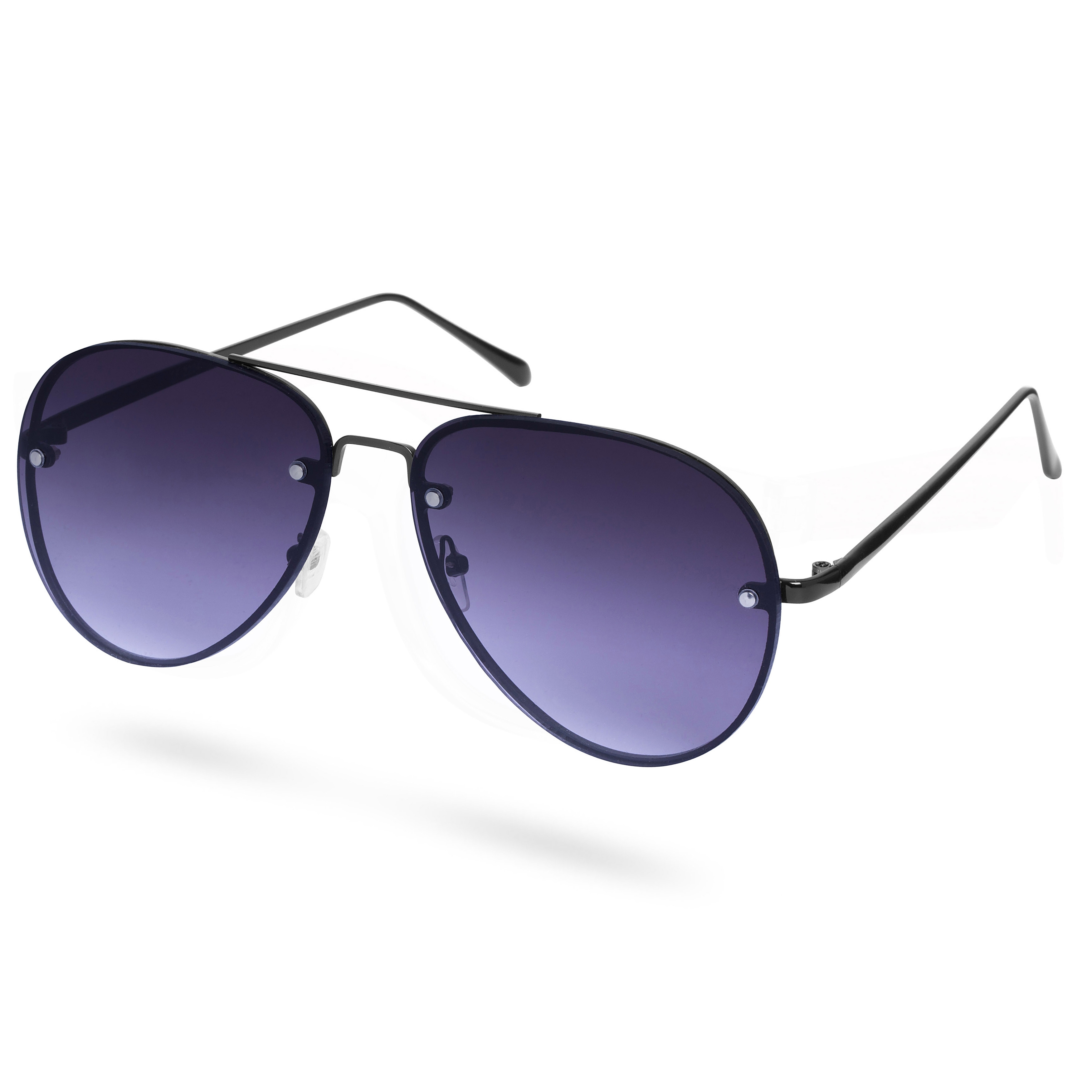 Gafas de sol estilo aviador en negro mate - 2