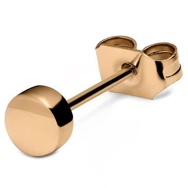 4mm Rose Gold-Tone Button Stud Earring 4mm Rose Gold-Tone Button Stud Earring