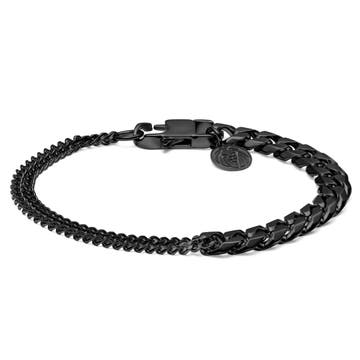 Amager | Gunmetal Stainless Steel Curb Chain Bracelet