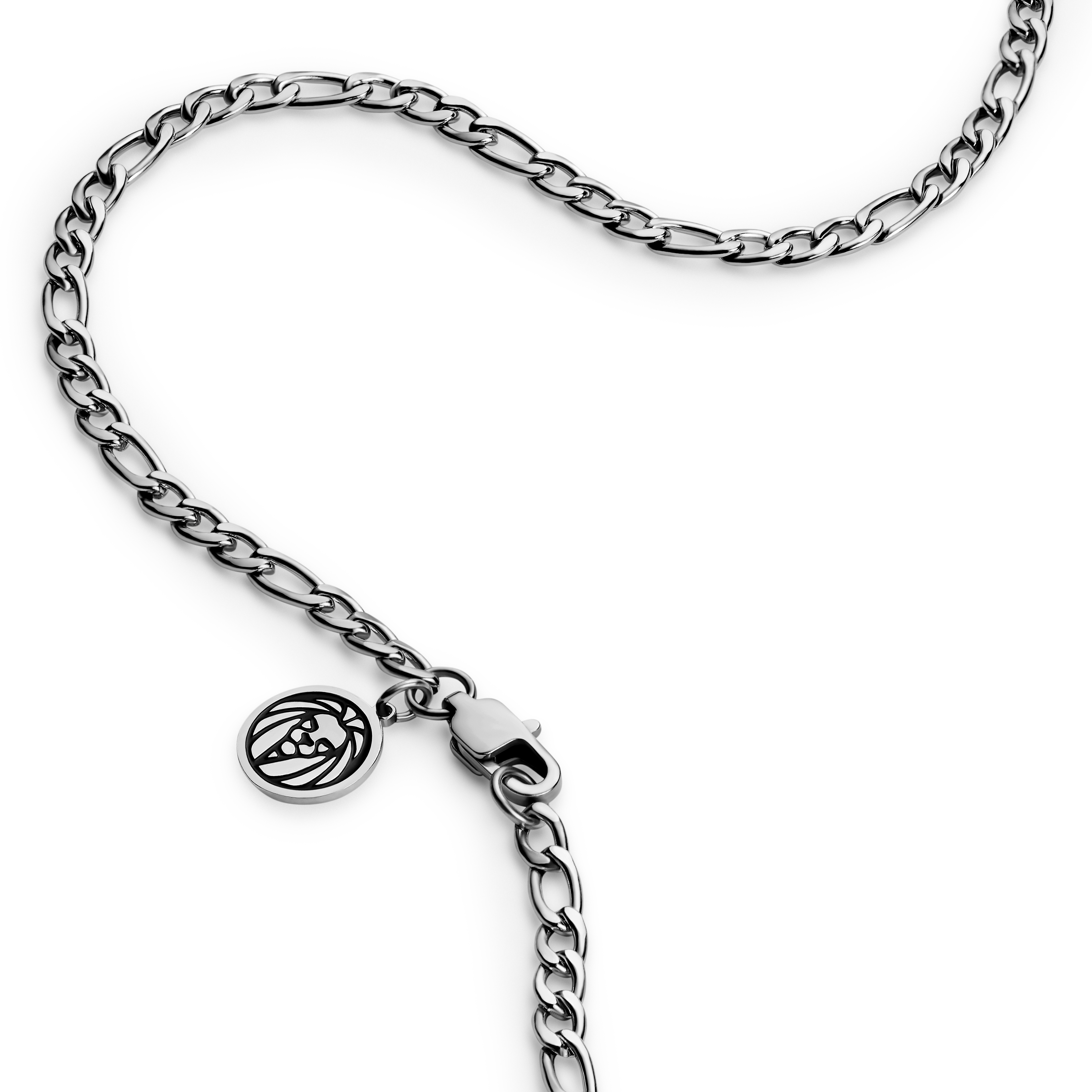 Essentials | Collier à chaîne Figaro argenté 4 mm - 8