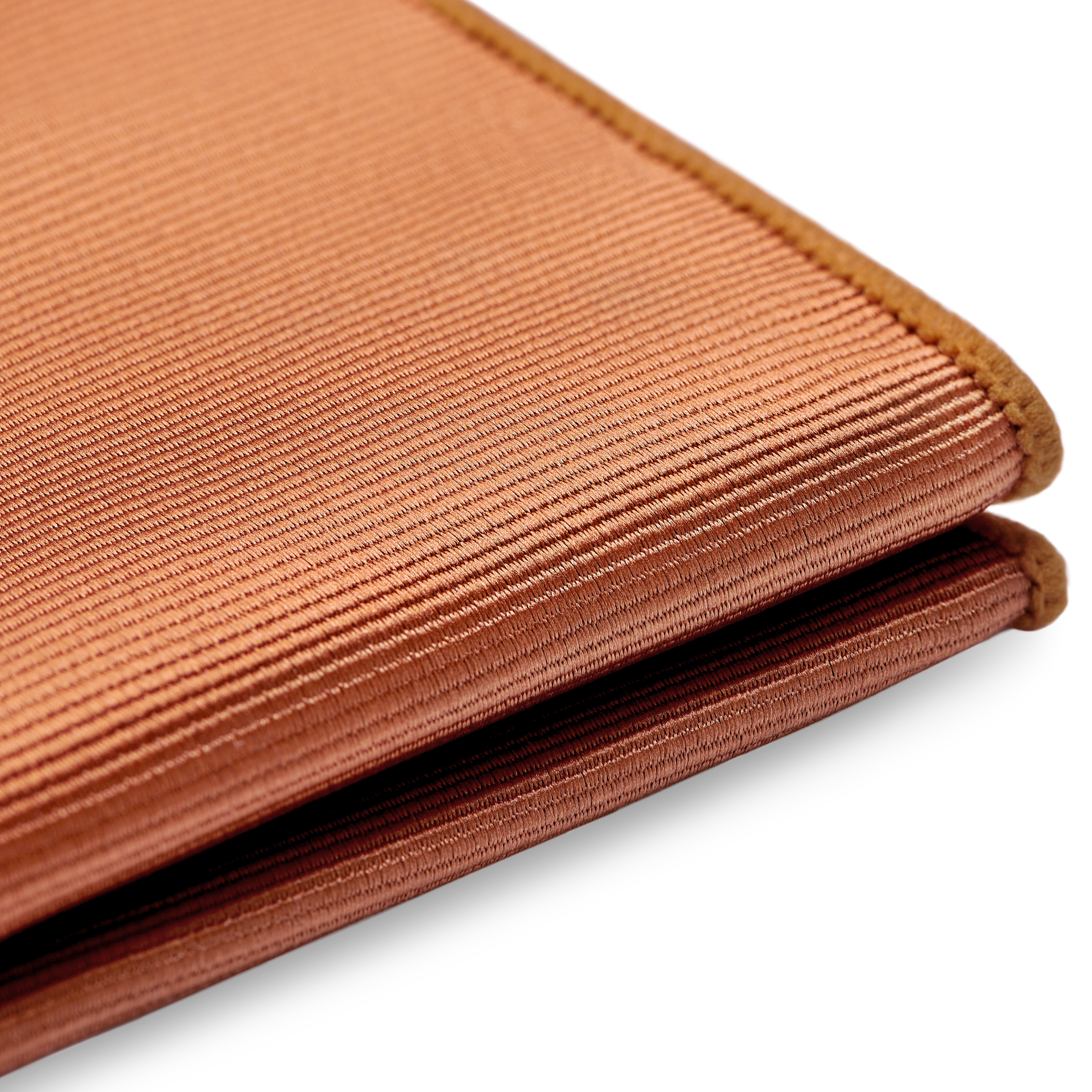 Cognackleurige Pochet van Grosgrain - 3