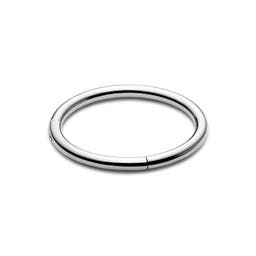 Сребрист стоманен пръстен за пиърсинг 6 мм