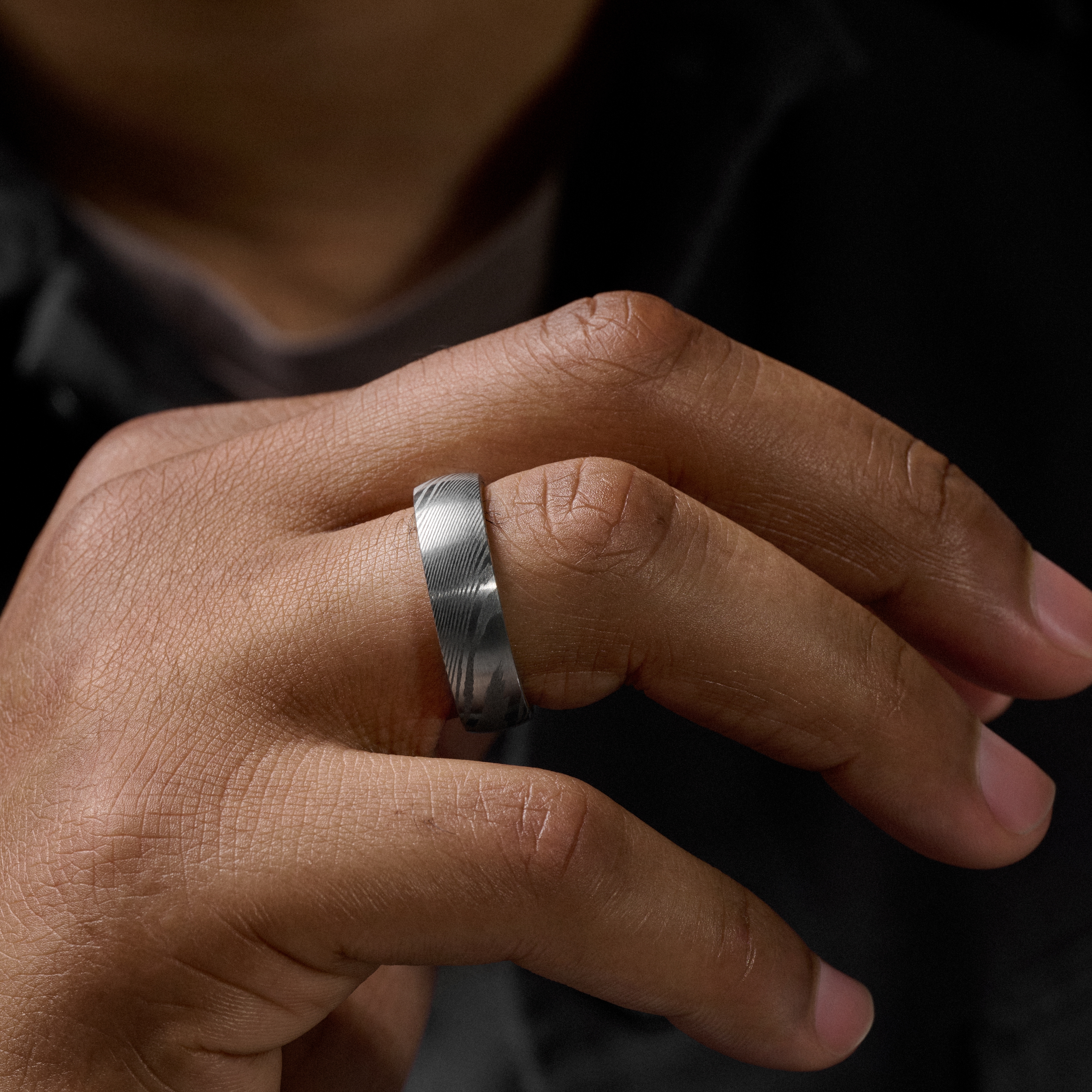 Fortis | Anneau en acier Damas - 7 mm - 4