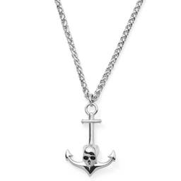 Tadd Steel Anchor & Skull Necklace