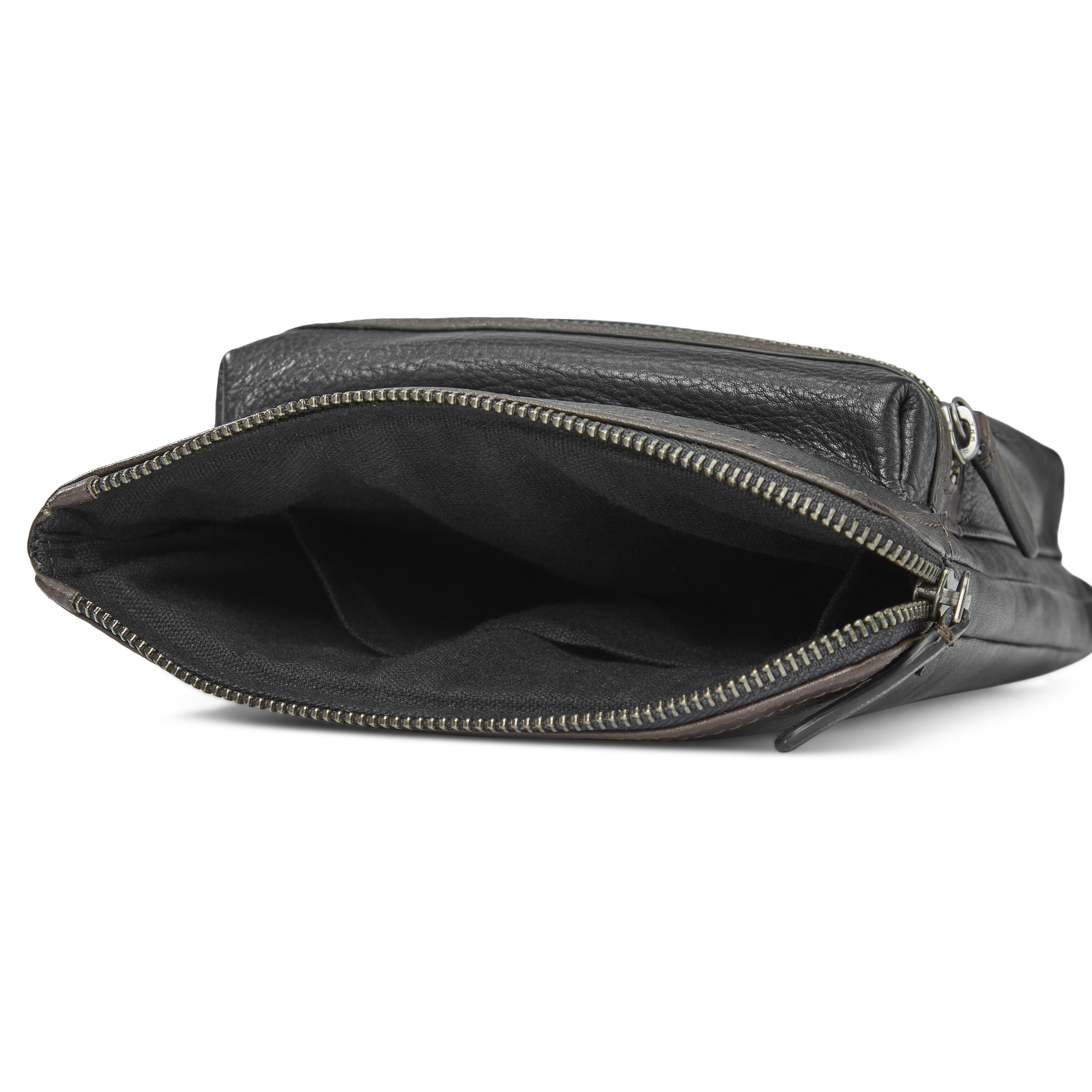 Funda para tablet de cuero marrón oscuro y negro Liam - 11