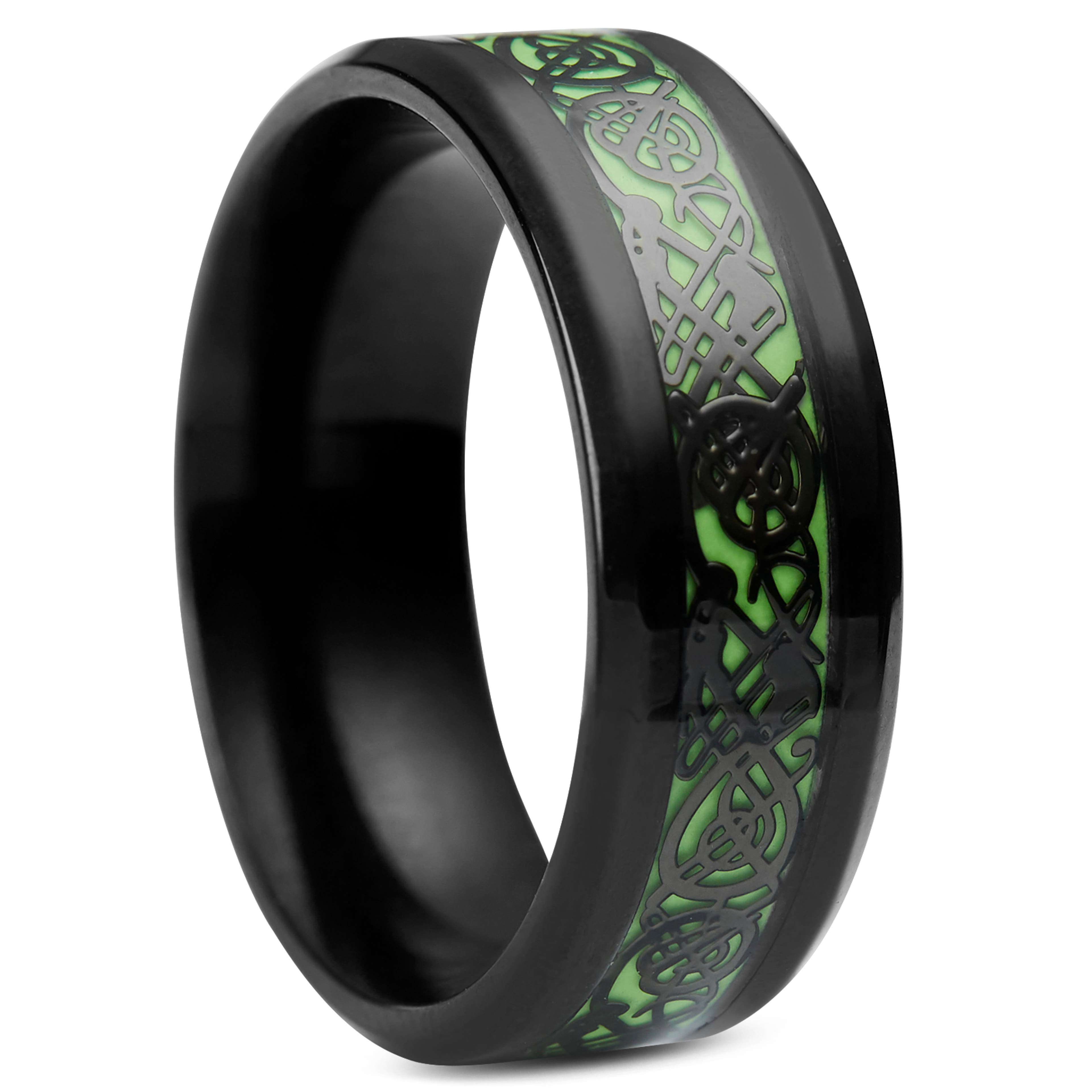 Celtic Dragon Glow-in-the-Dark Ring 