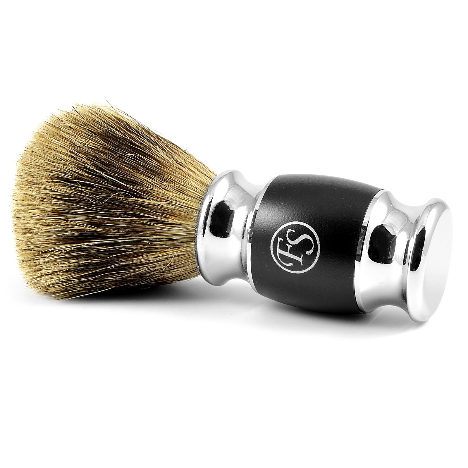 Black Modern Pure Badger Shaving Brush - 2
