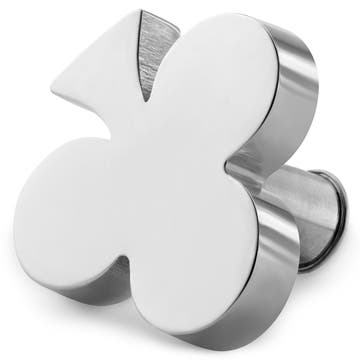 Silver-tone Stainless Steel Clubs Watch Charm Silver-tone Stainless Steel Clubs Watch Charm