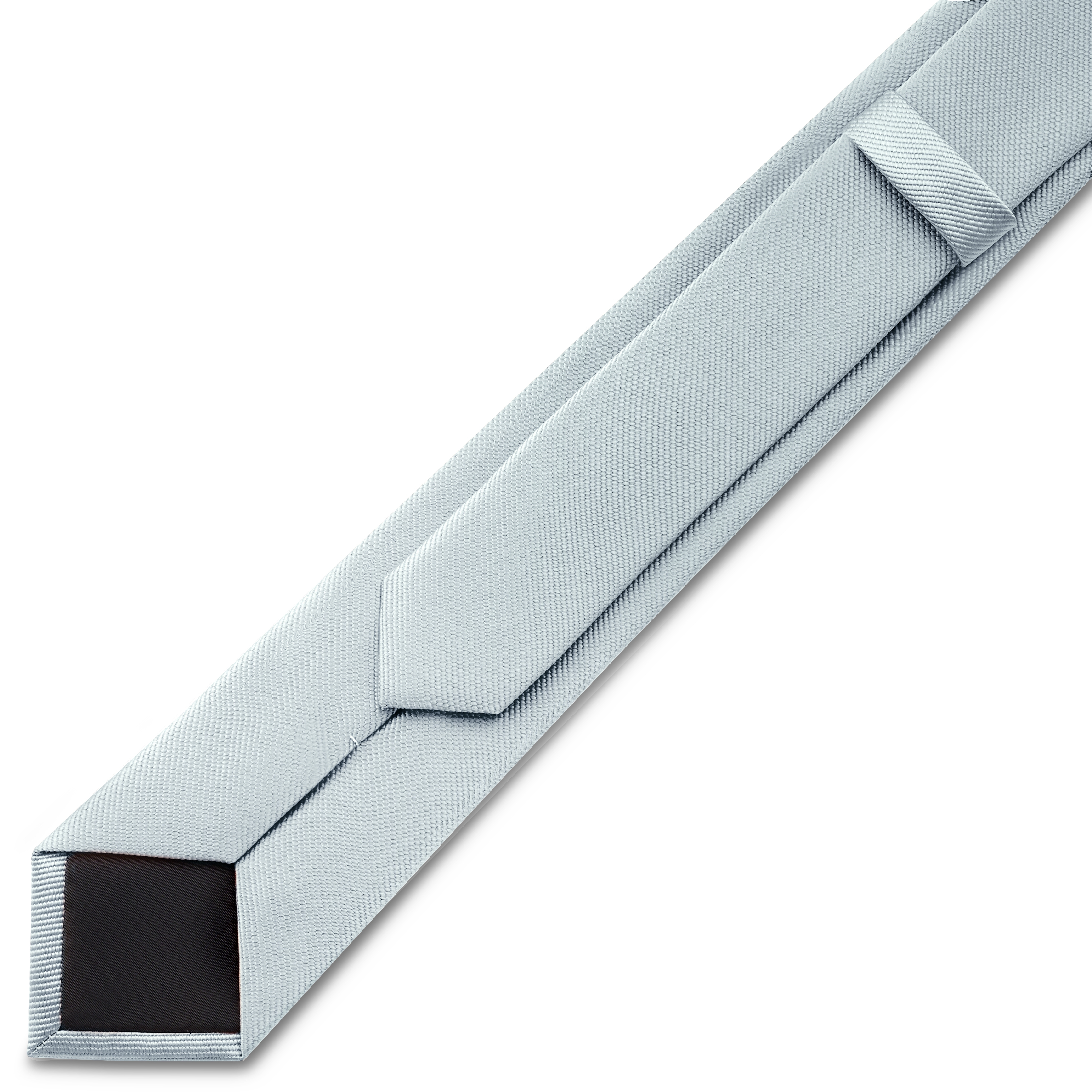 Vékony jeges kék grosgrain nyakkendő - 6 cm - 4