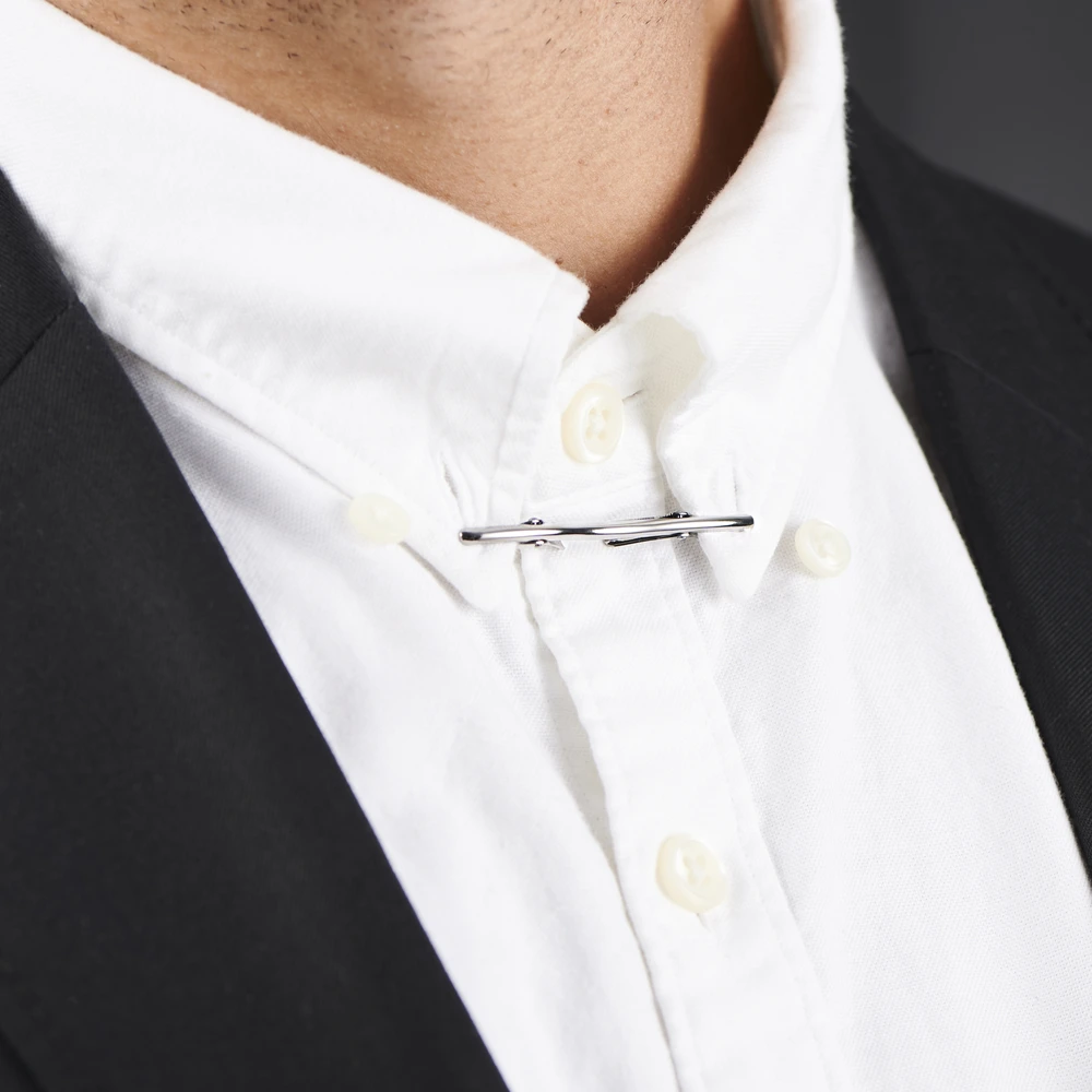 Rose Gold-Tone Clasp Collar Bar for Men - Collar Pins & Bars Rose Gold-Tone Clasp Collar Bar for Men - Collar Pins & Bars