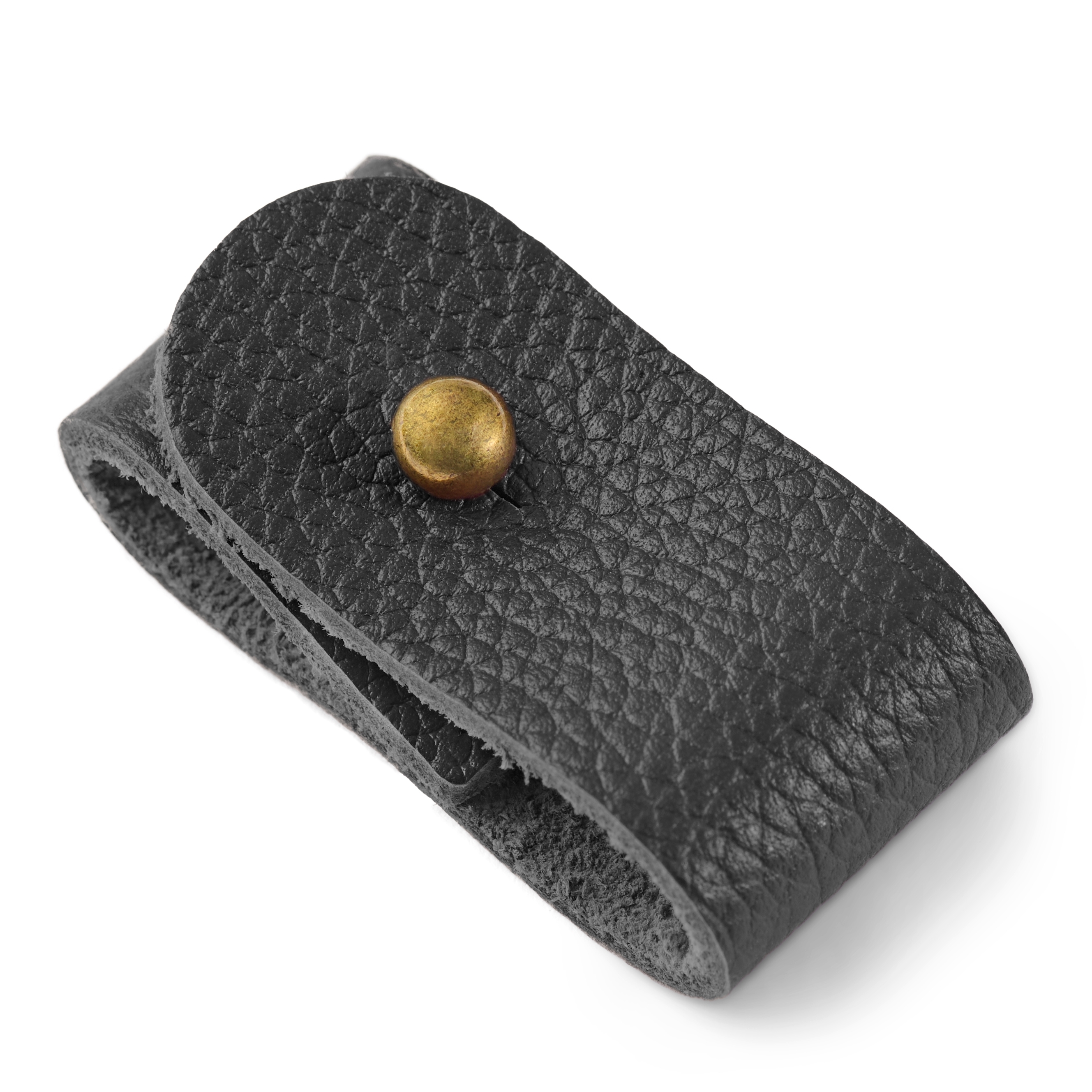 Organizador de cables | Cuero Negro | Ancho - 1