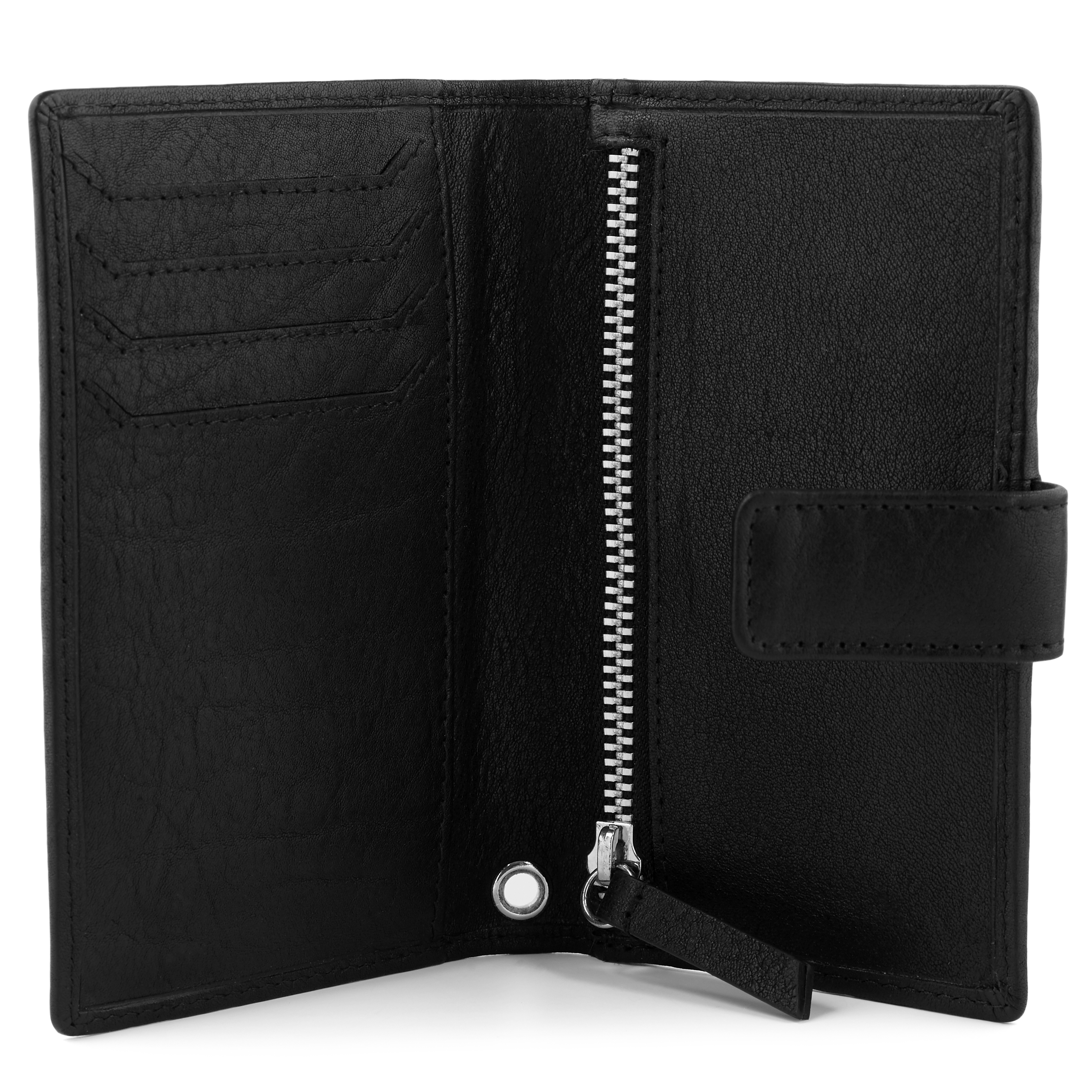 Liam RFID-árnyékolt fekete bőrtárca - 4