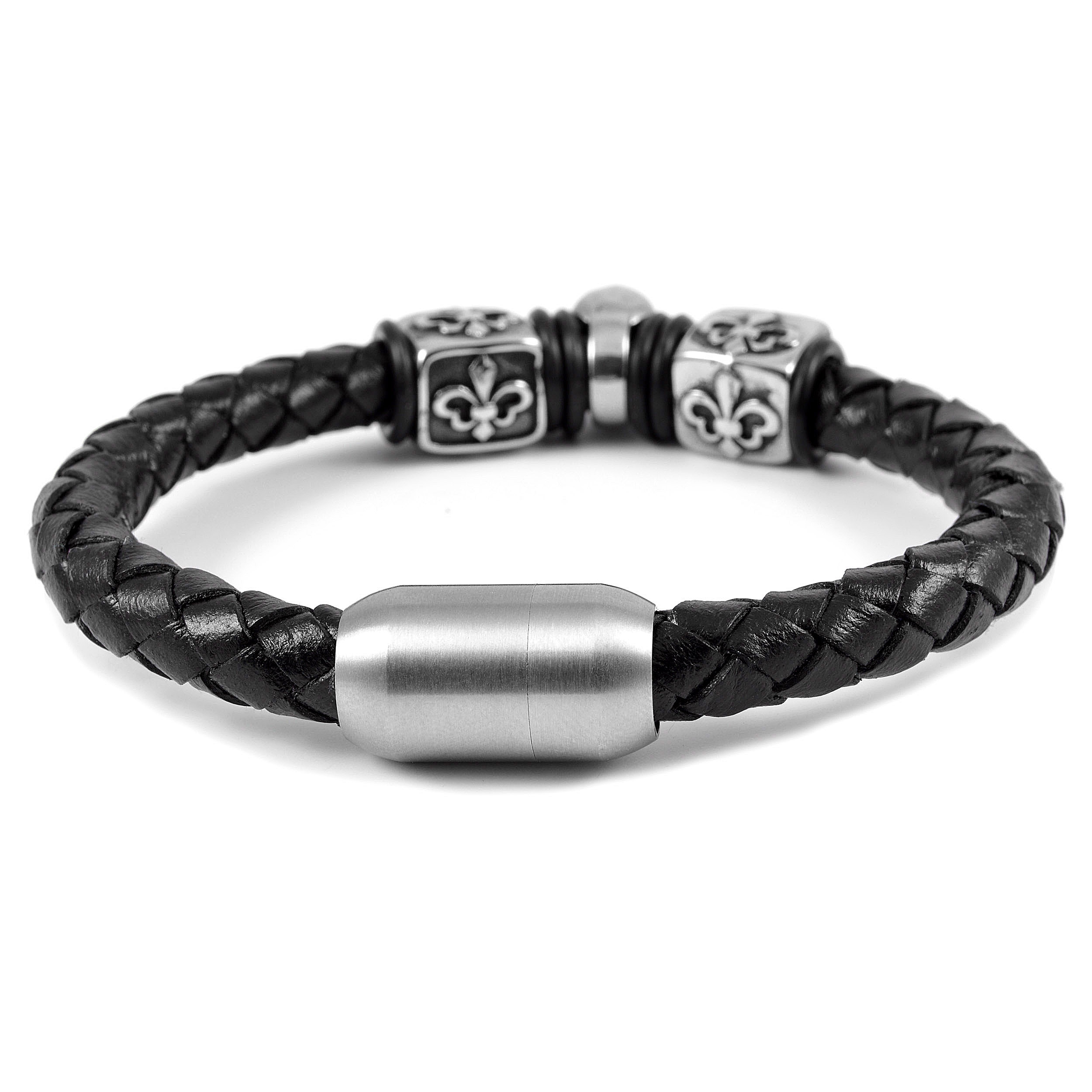 Lederen Armband met Schedel Kubussen - 2