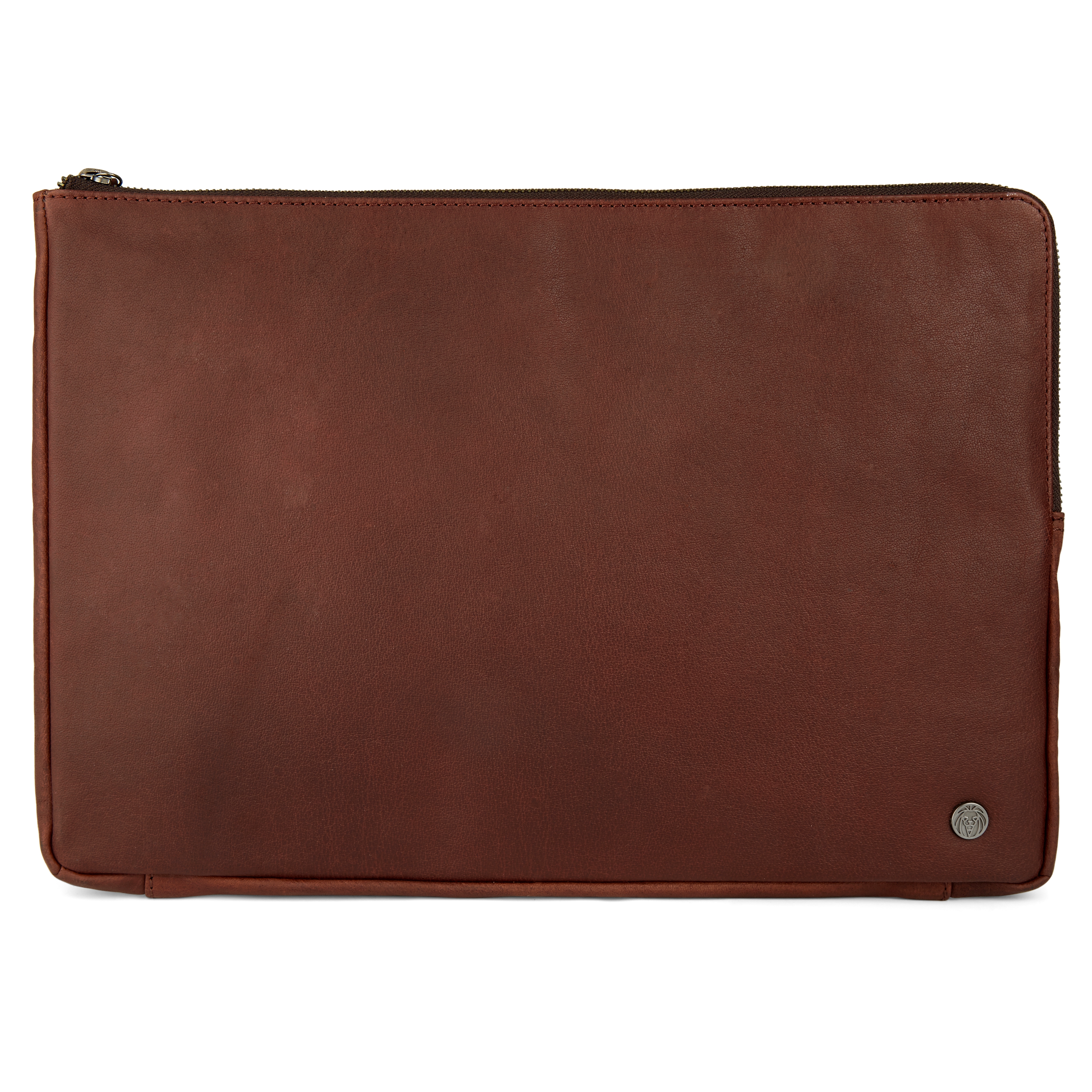 Μικρή Καφέ Δερμάτινη Θήκη Μεταφοράς Laptop Oxford - 2