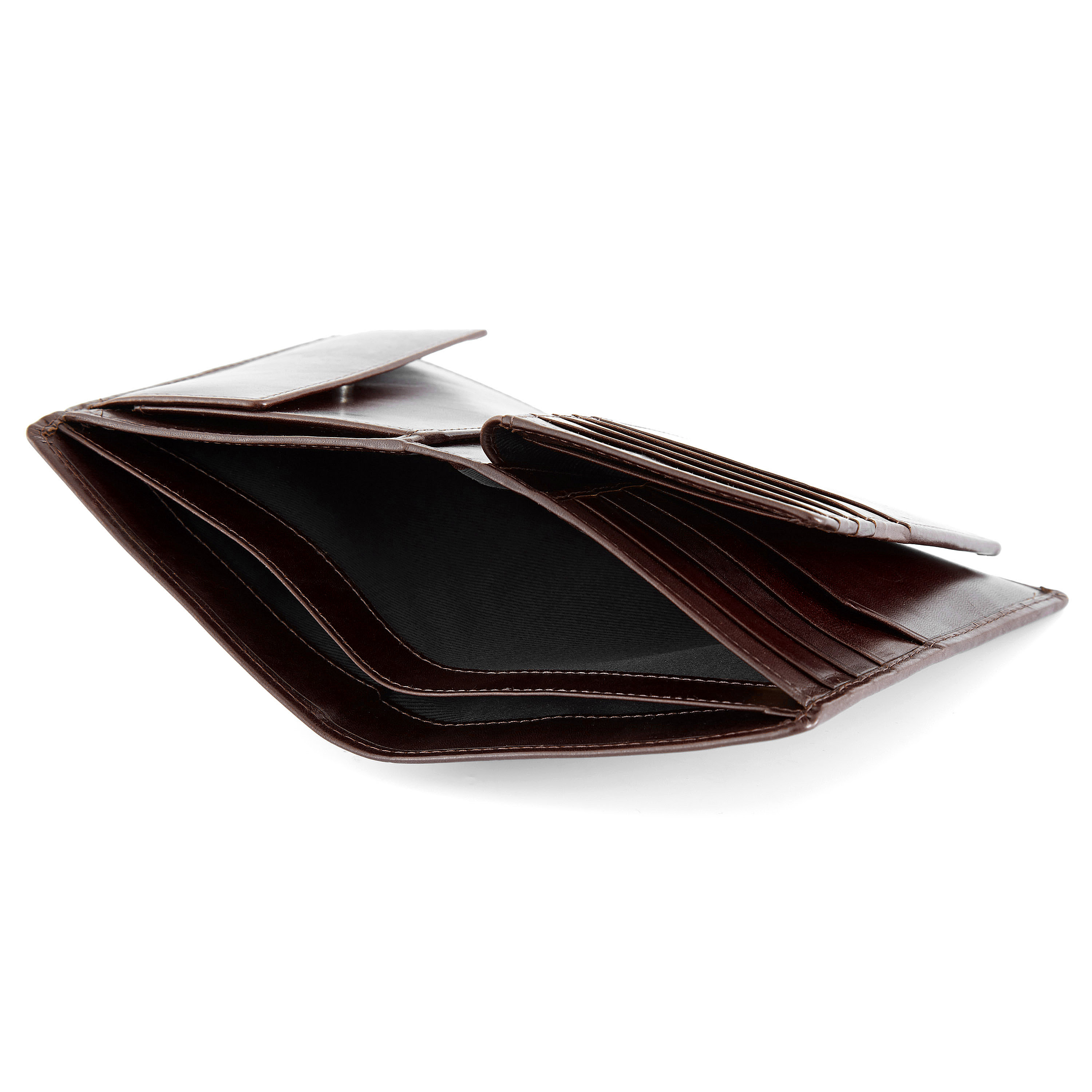 Grand portefeuille en cuir marron foncé Jasper - 12