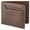 Asymmetrical Brown Bi-Fold Leather Wallet Asymmetrical Brown Bi-Fold Leather Wallet