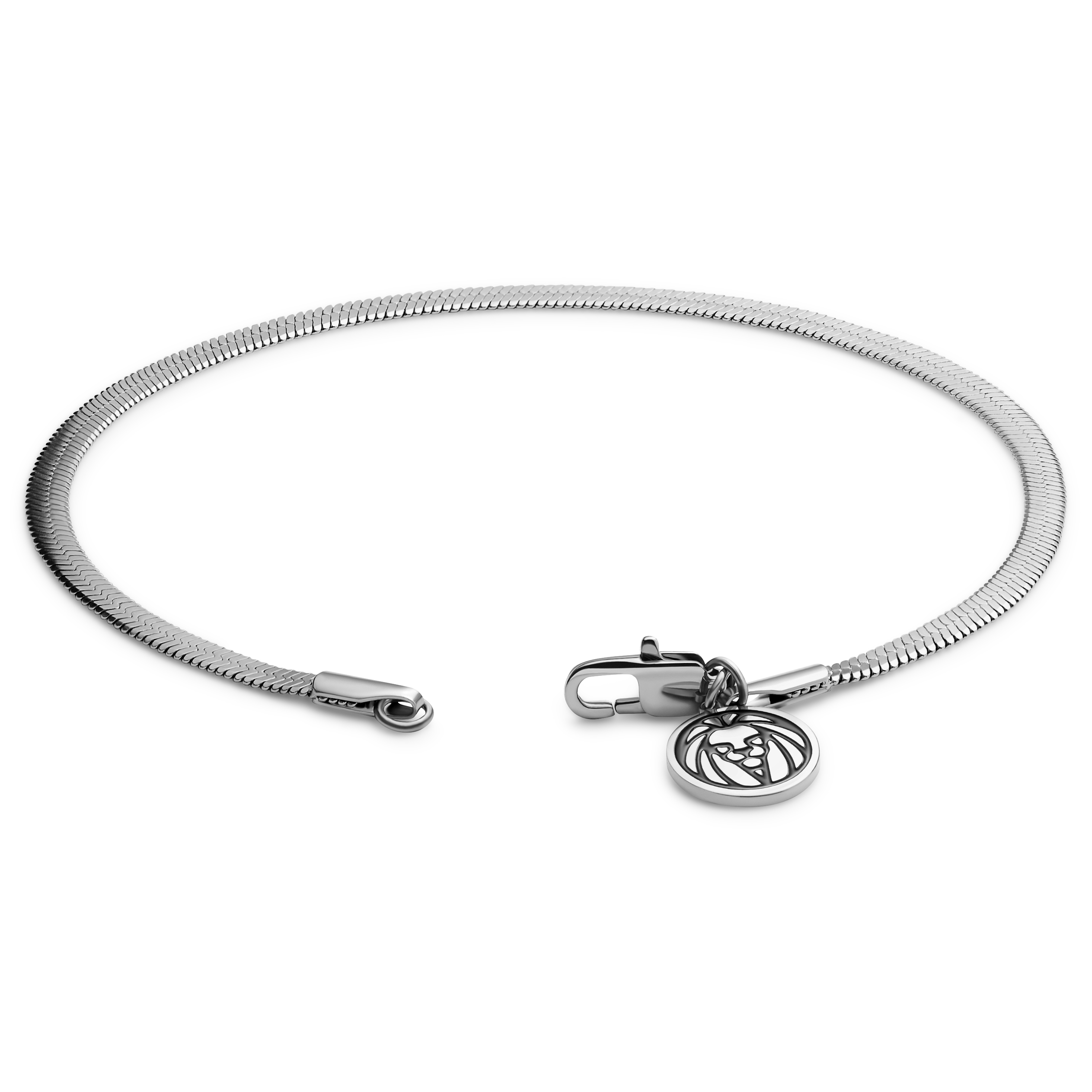 Essentials | 3 mm srebrzysta bransoletka jodełka - 3