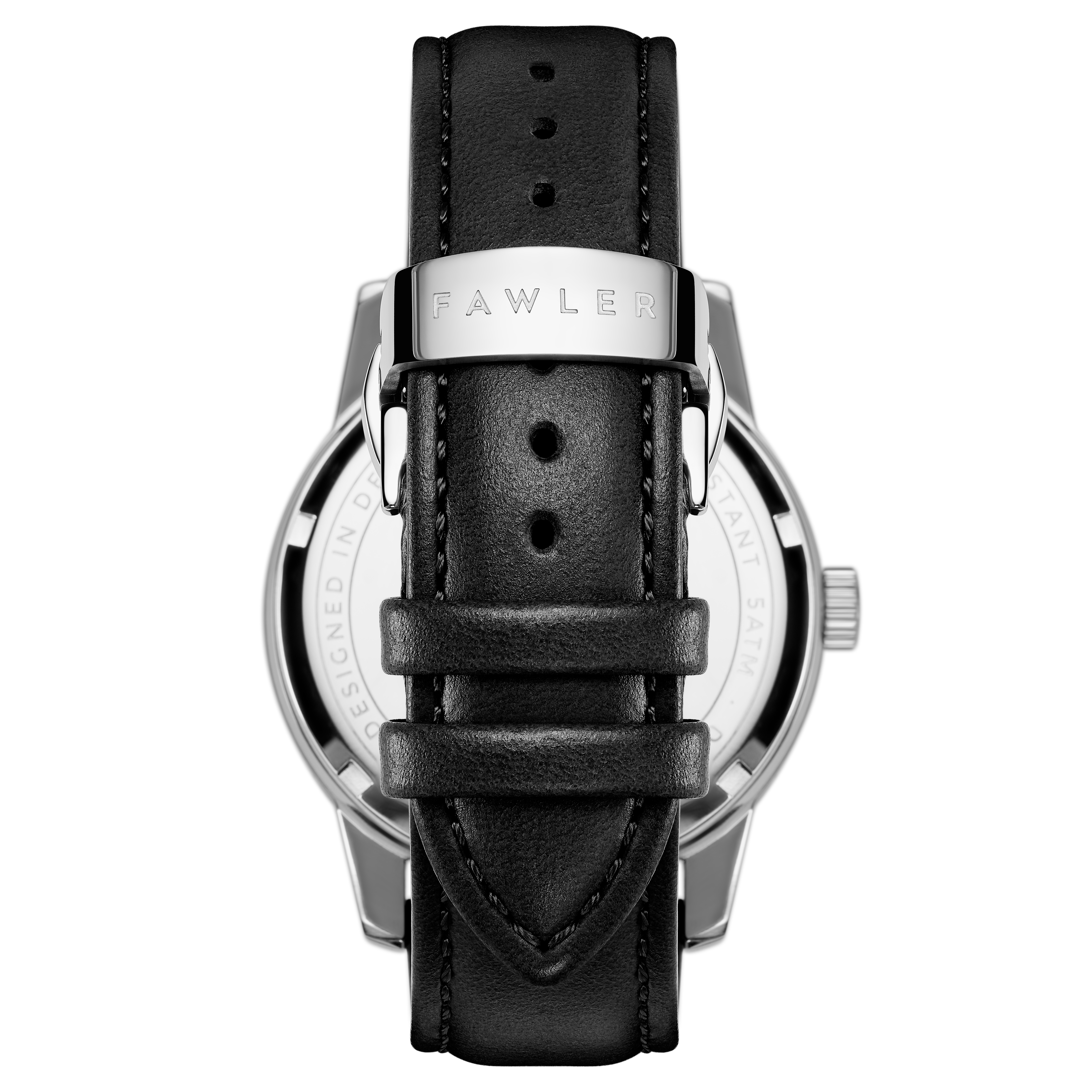 Dayton | Black Textured Dial and Silver-tone Stainless Steel Watch - 5