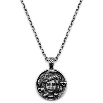 Obelius | Vintage Silver-tone Medusa Necklace