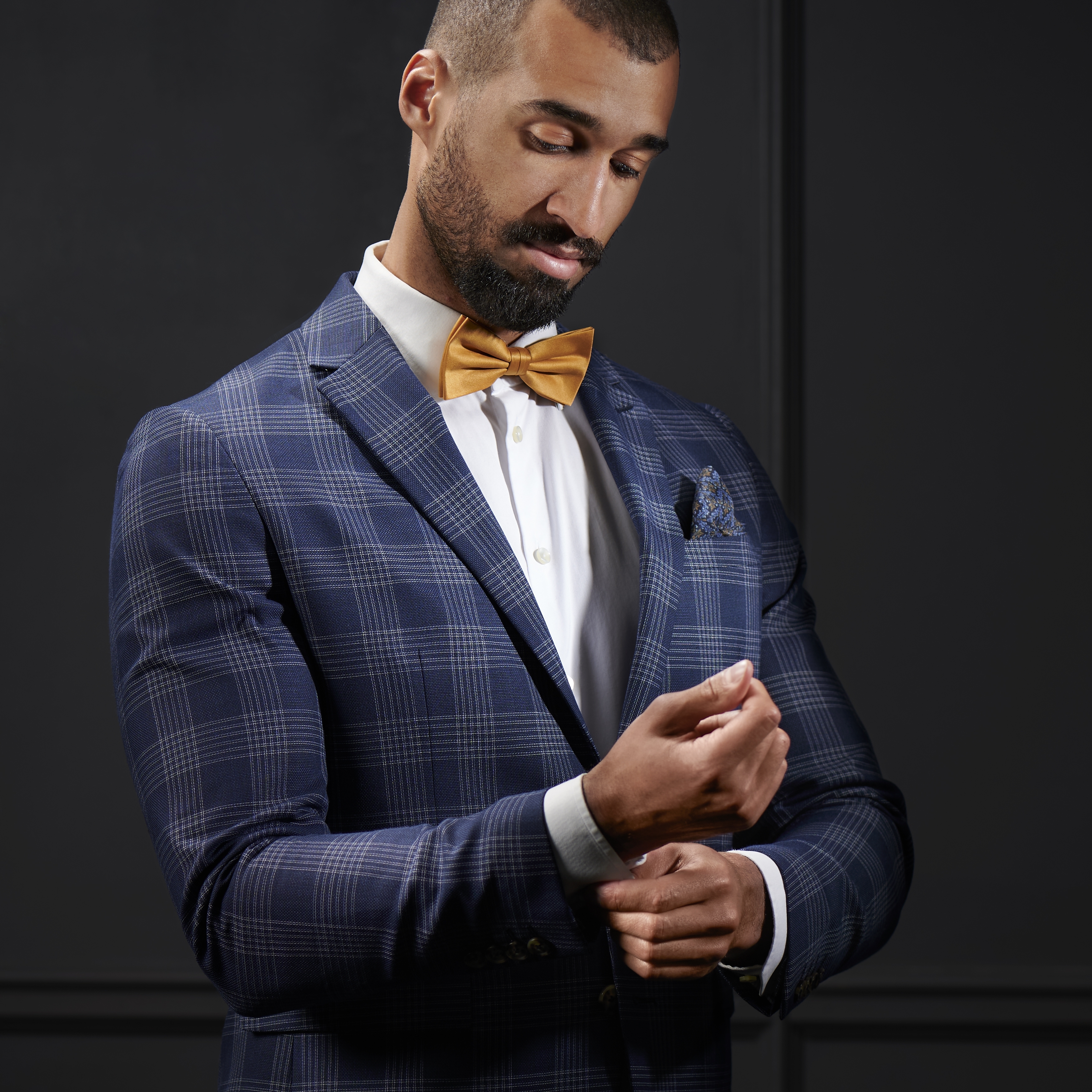 Autumn Yellow Basic Pre-Tied Bow Tie - 4