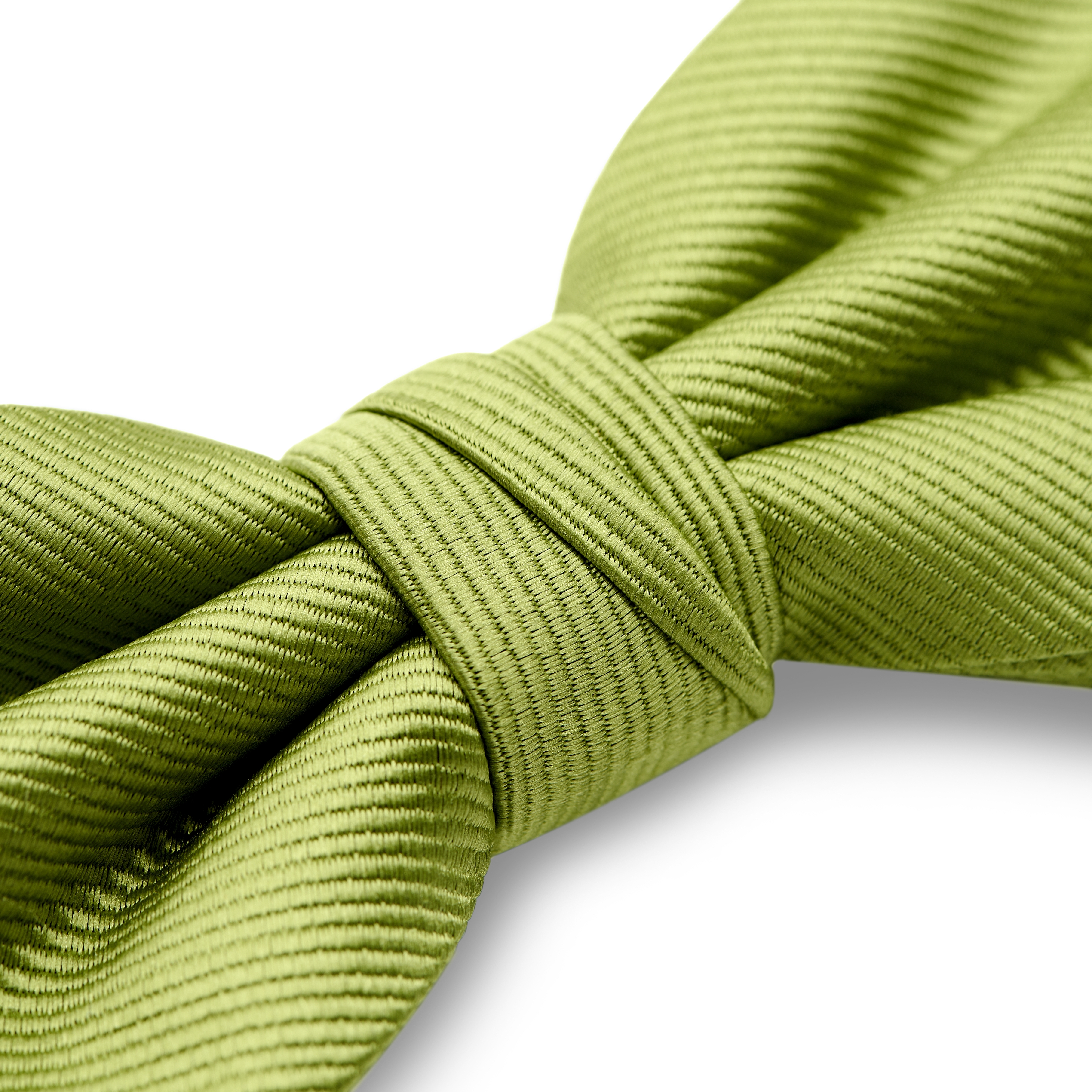 Seegrüne vorgebundene Fliege aus Grosgrain - 4