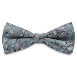 Boho | Camouflage Grey Floral Silk Pre-Tied Bow Tie