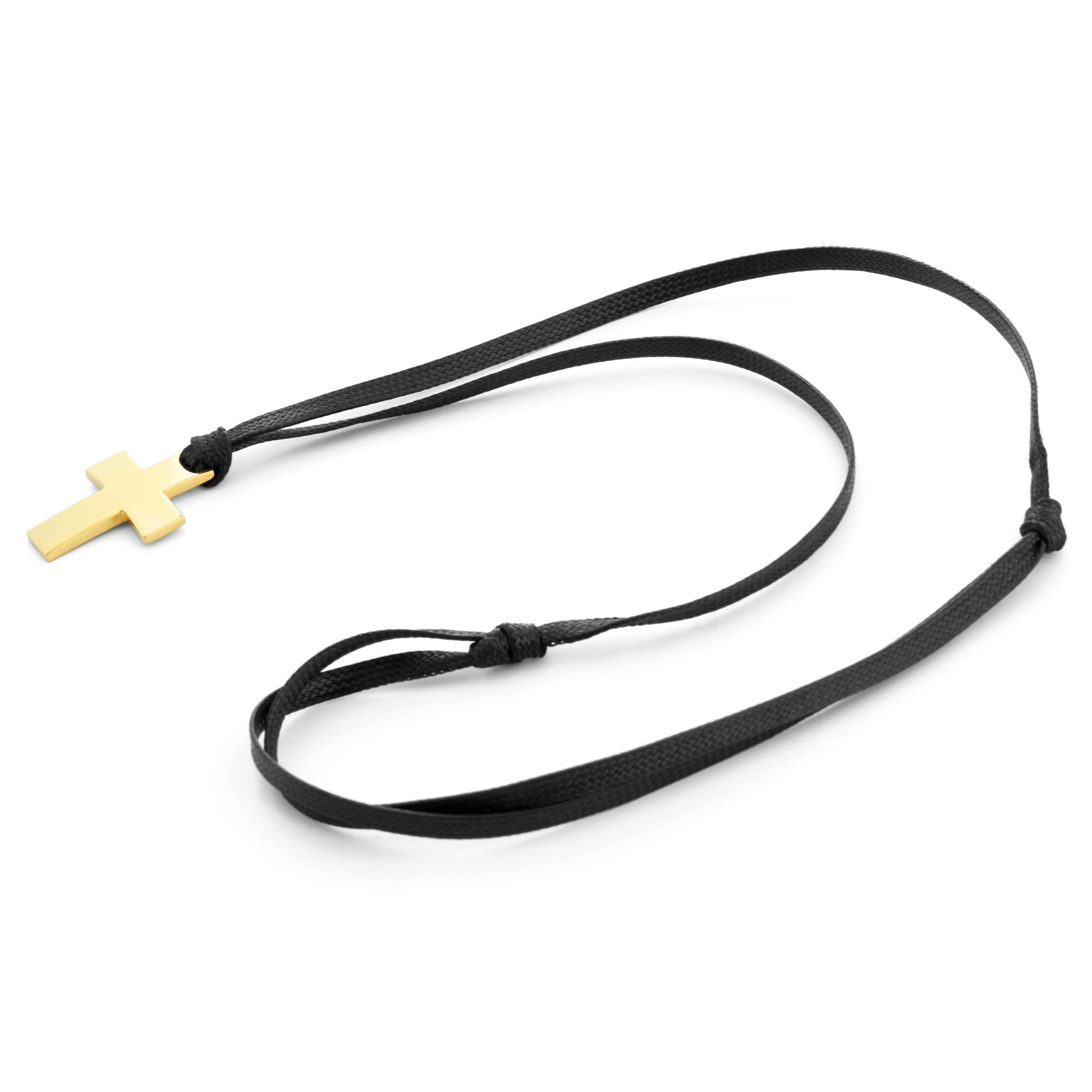 Classica collana dorata con croce in argento 925 - 4