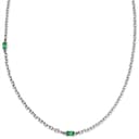 Prism | Green Silver-Tone Crystal Glass Gemstone 2-Link Necklace Prism | Green Silver-Tone Crystal Glass Gemstone 2-Link Necklace