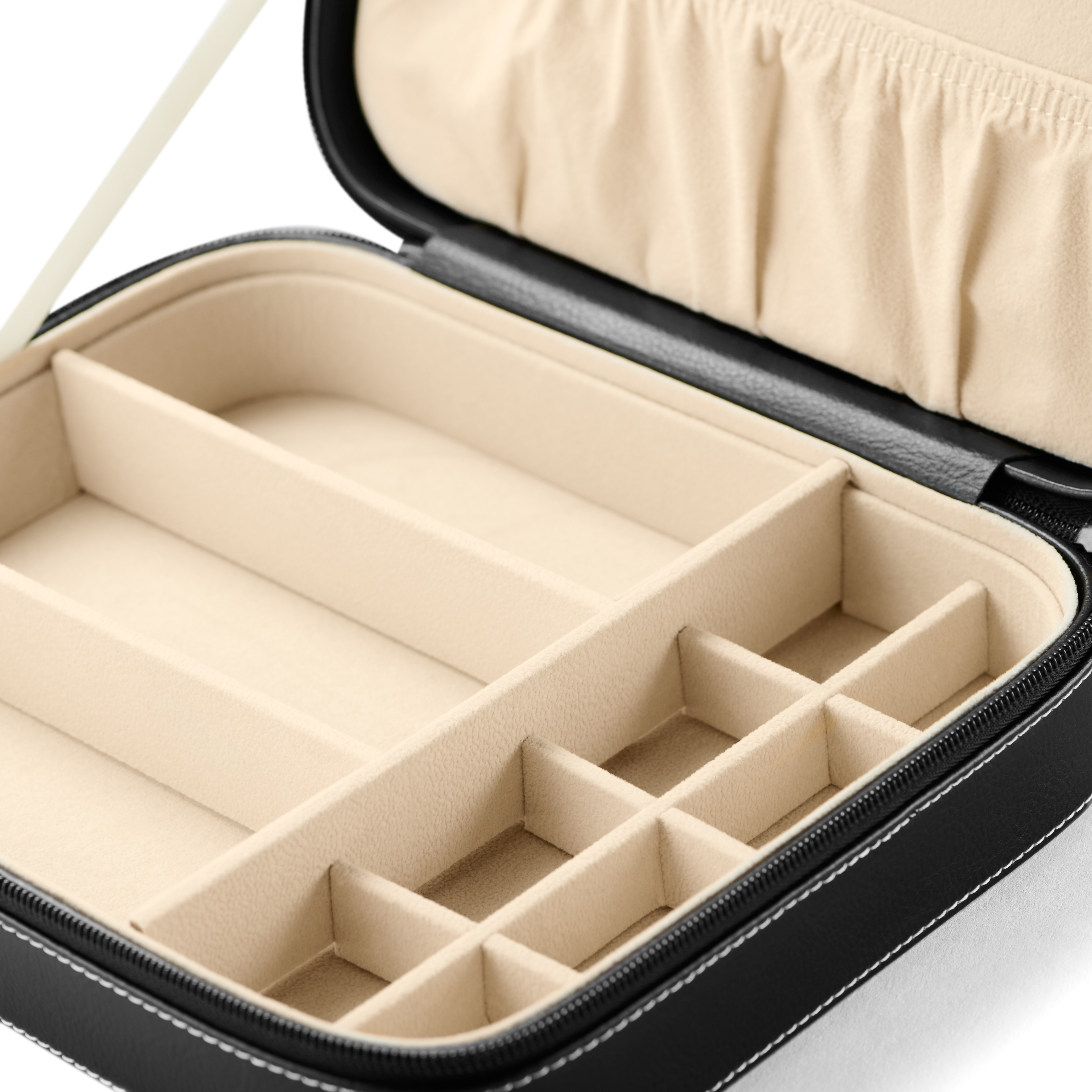 Black Faux Leather Eyewear & Jewellery Case - 7