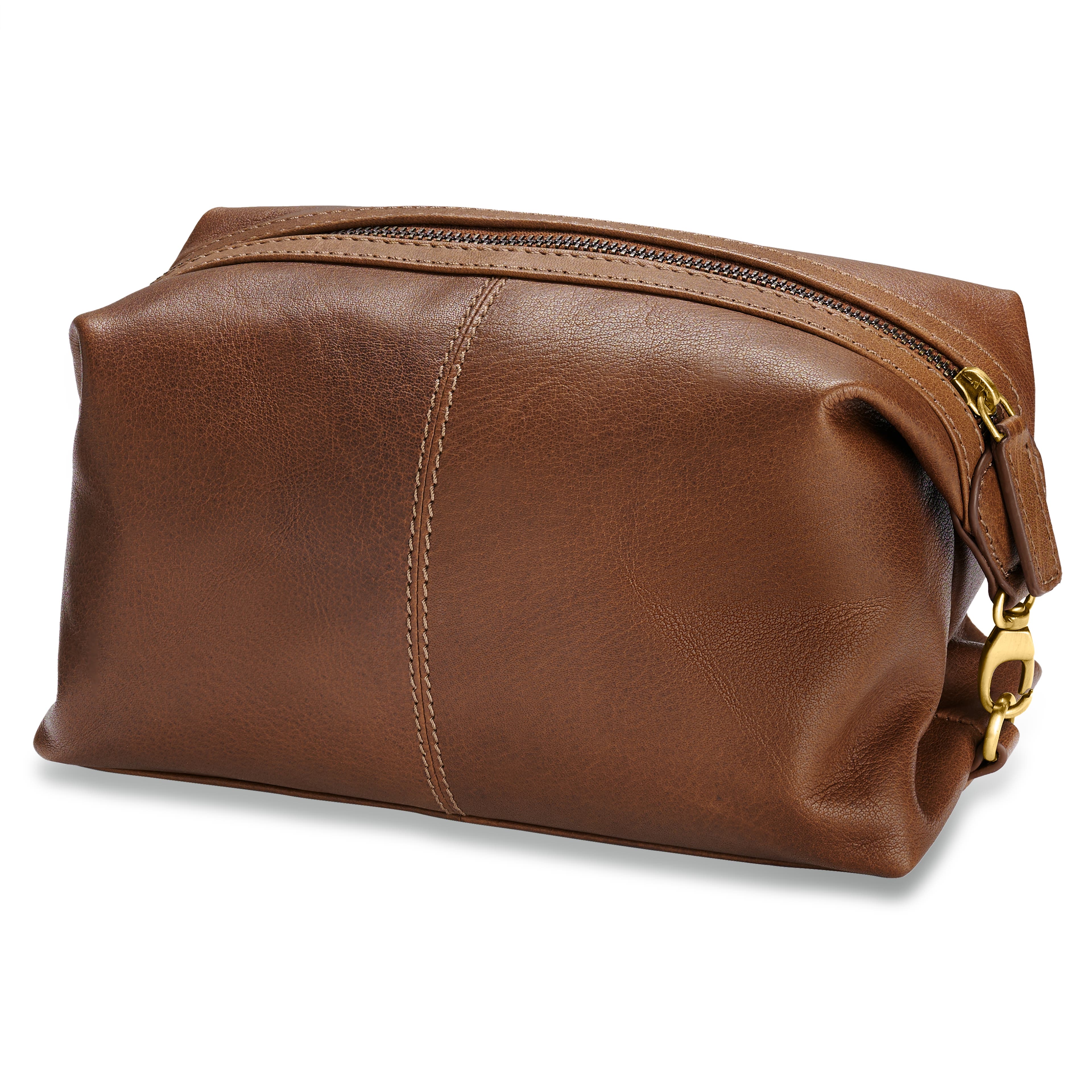 Toiletry Bag | Dark Brown Full-Grain Buffalo Leather