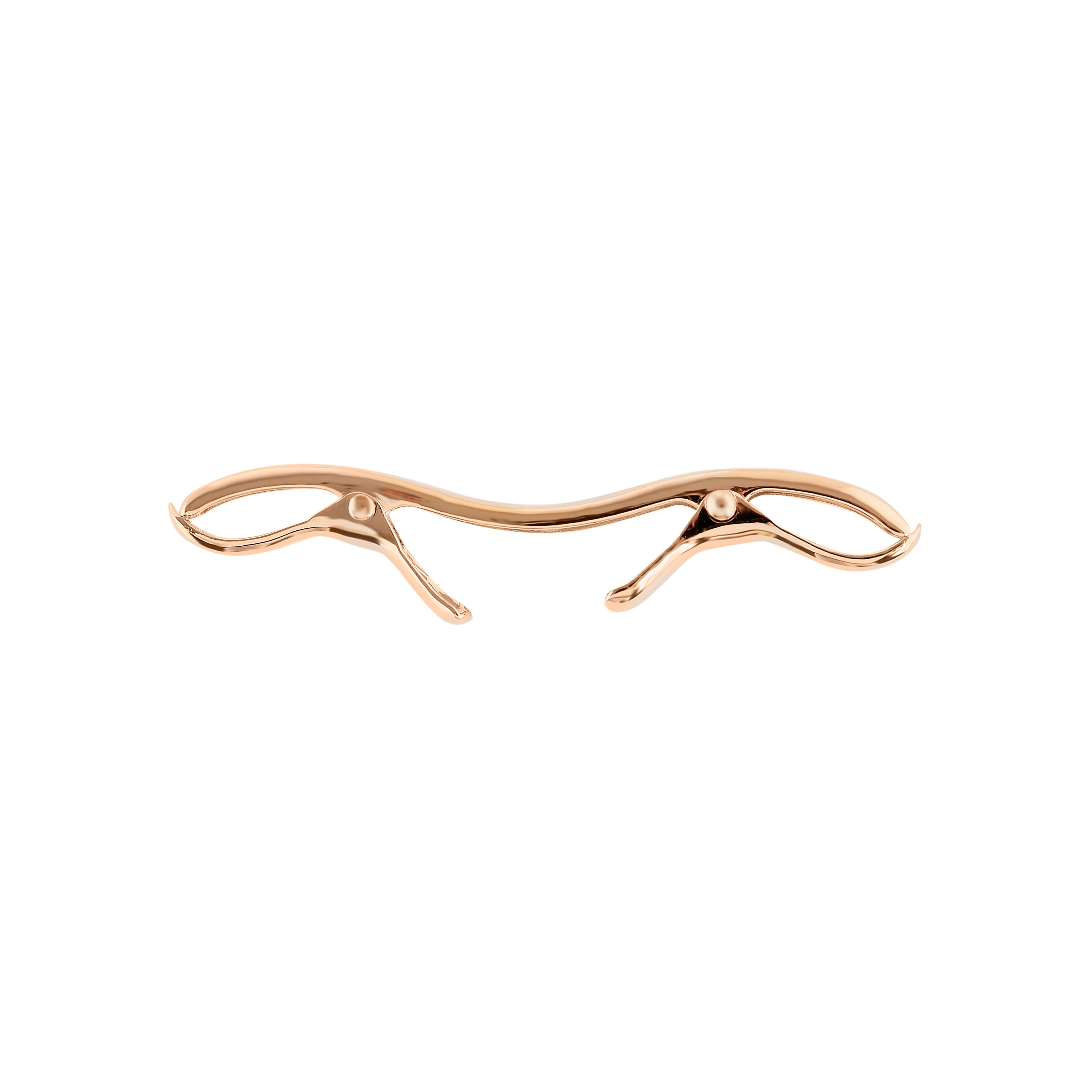 Rose Gold-Tone Clasp Collar Bar
