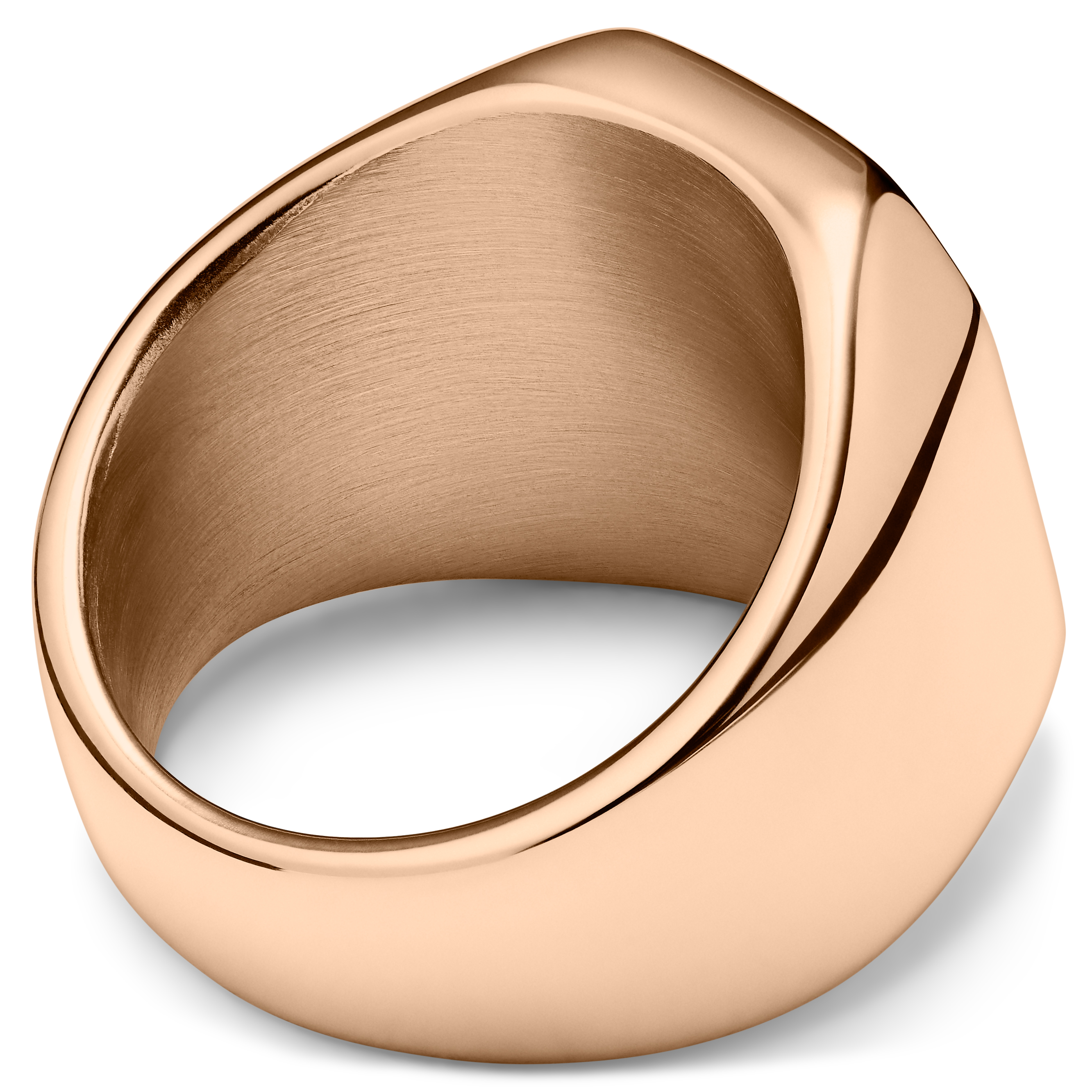 Aras | Rose Gold-tone Pinky Signet Ring - 6